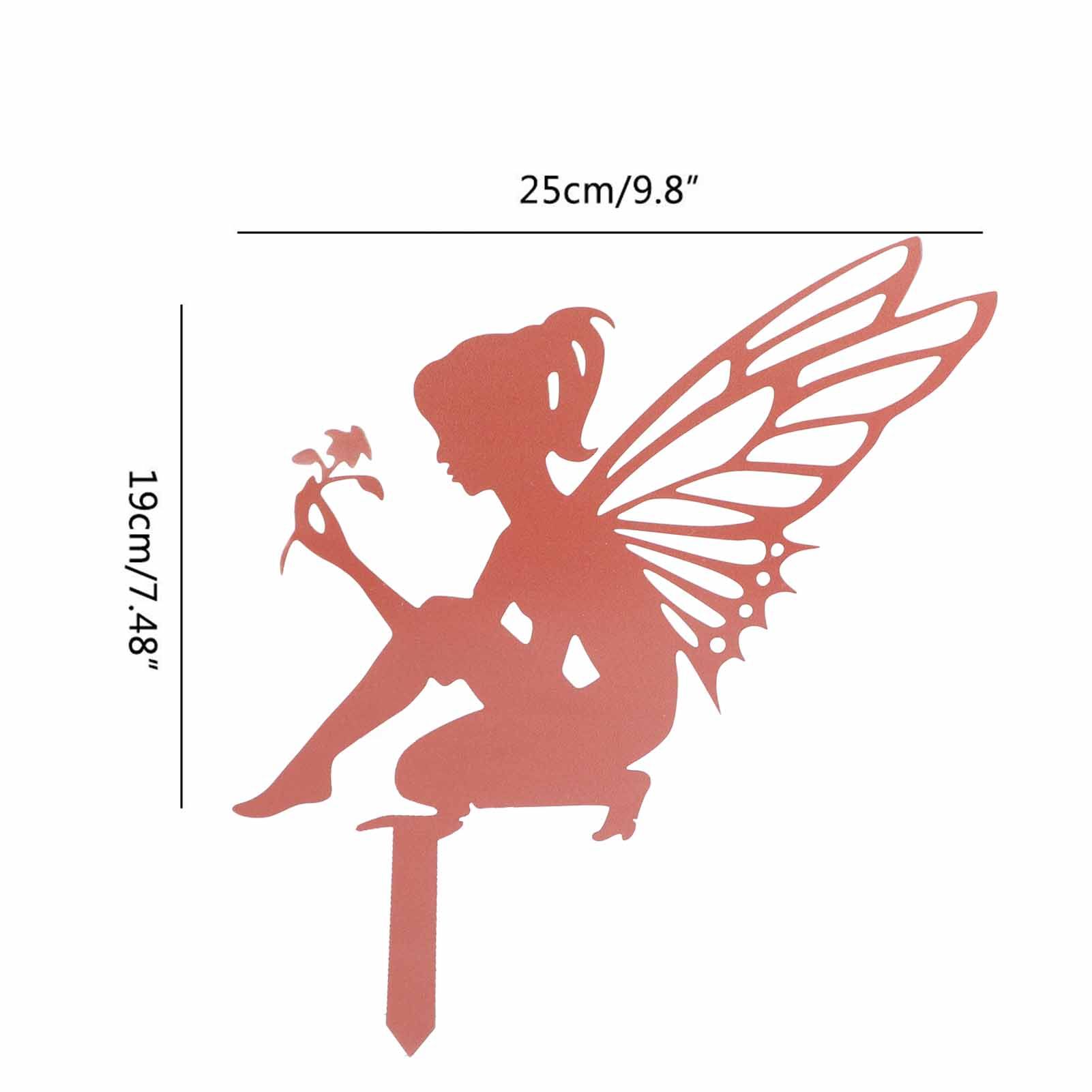 Decorative Garden Stakes Fairy Silhouette Metal Yard Stakes Arts Outdoor Garden Decor Spring Decor - Image 7