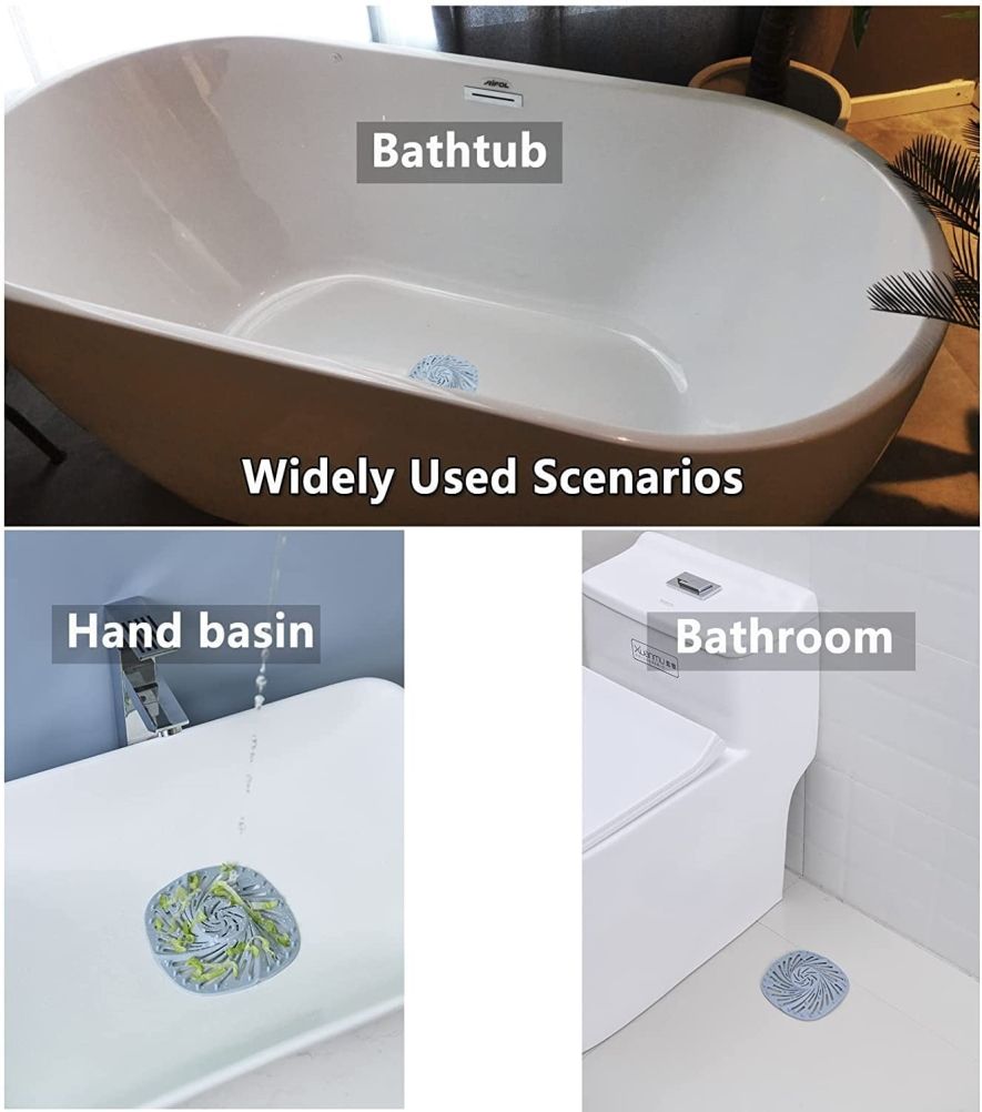 Hair Drain Catcher Shower Drain Cover Hair Stopper with Suction Cup for Bathroom Bathtub Kitchen - Image 7