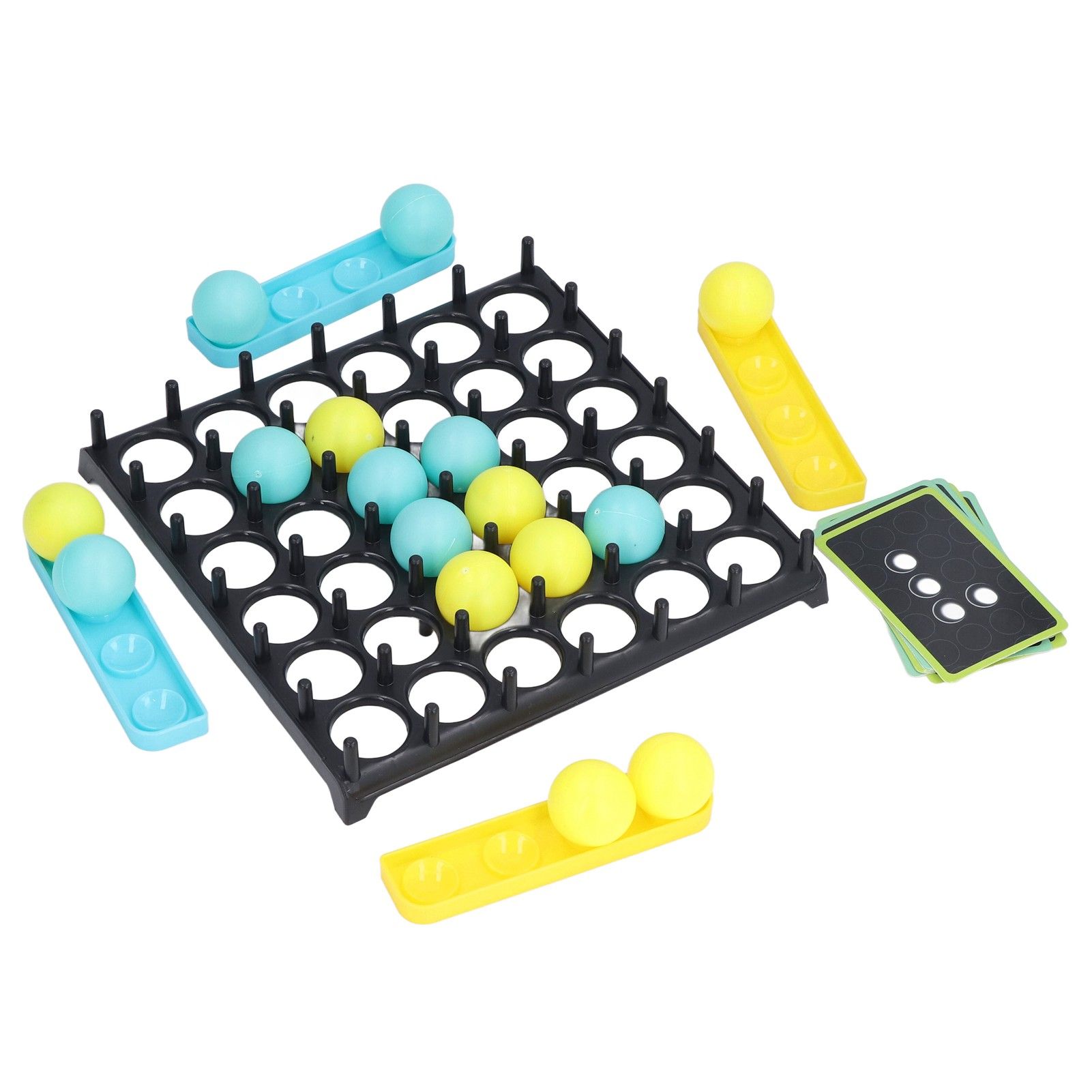 Bouncing Ball Game 2 Colors 9 Cards 16 Balls Parent Child Interactive Desktop Ball Game - Image 3