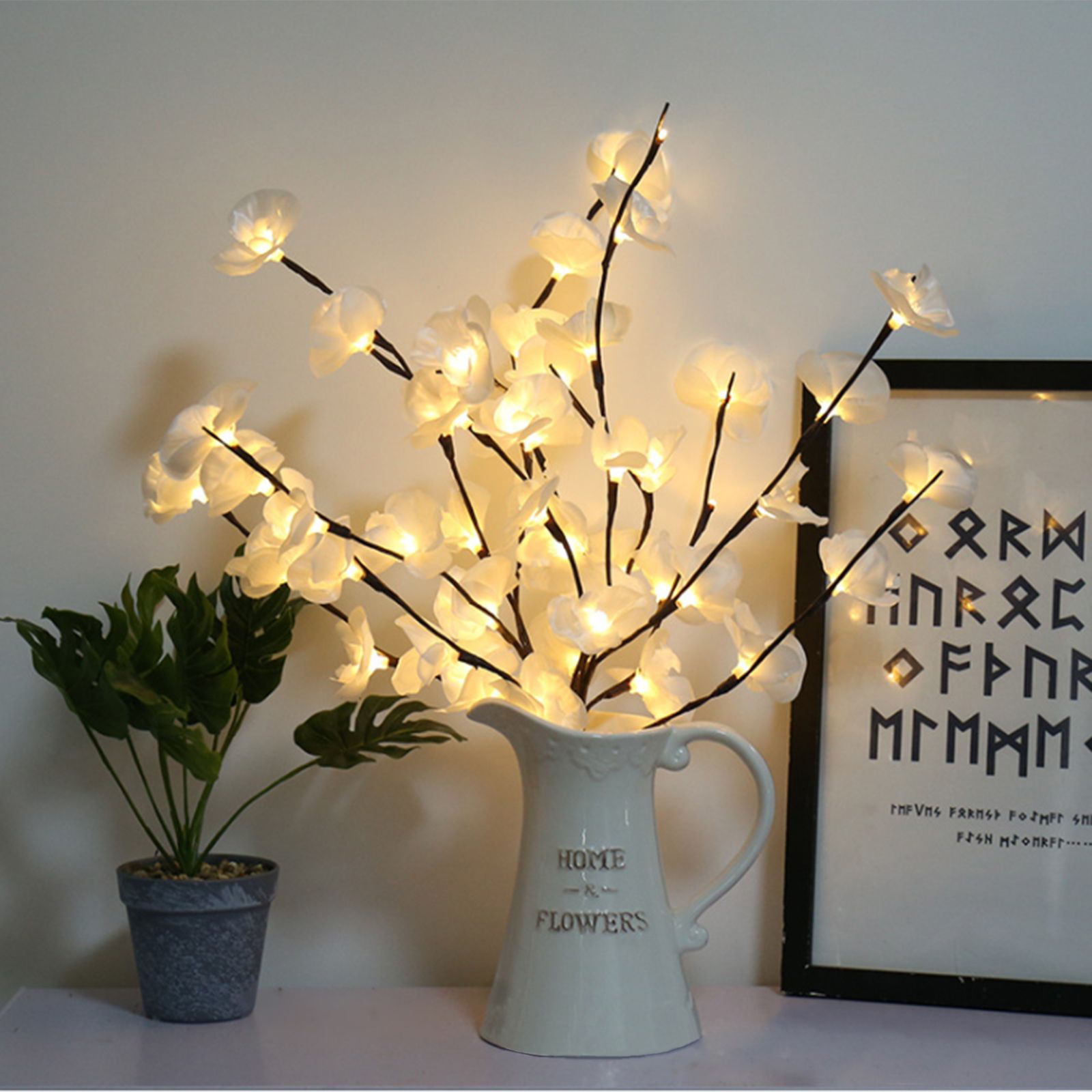 LED Simulation Phalaenopsis Tree Branch Light Home Interior Scenery Christmas Festival Decorative Light Branch Light String - Image 2