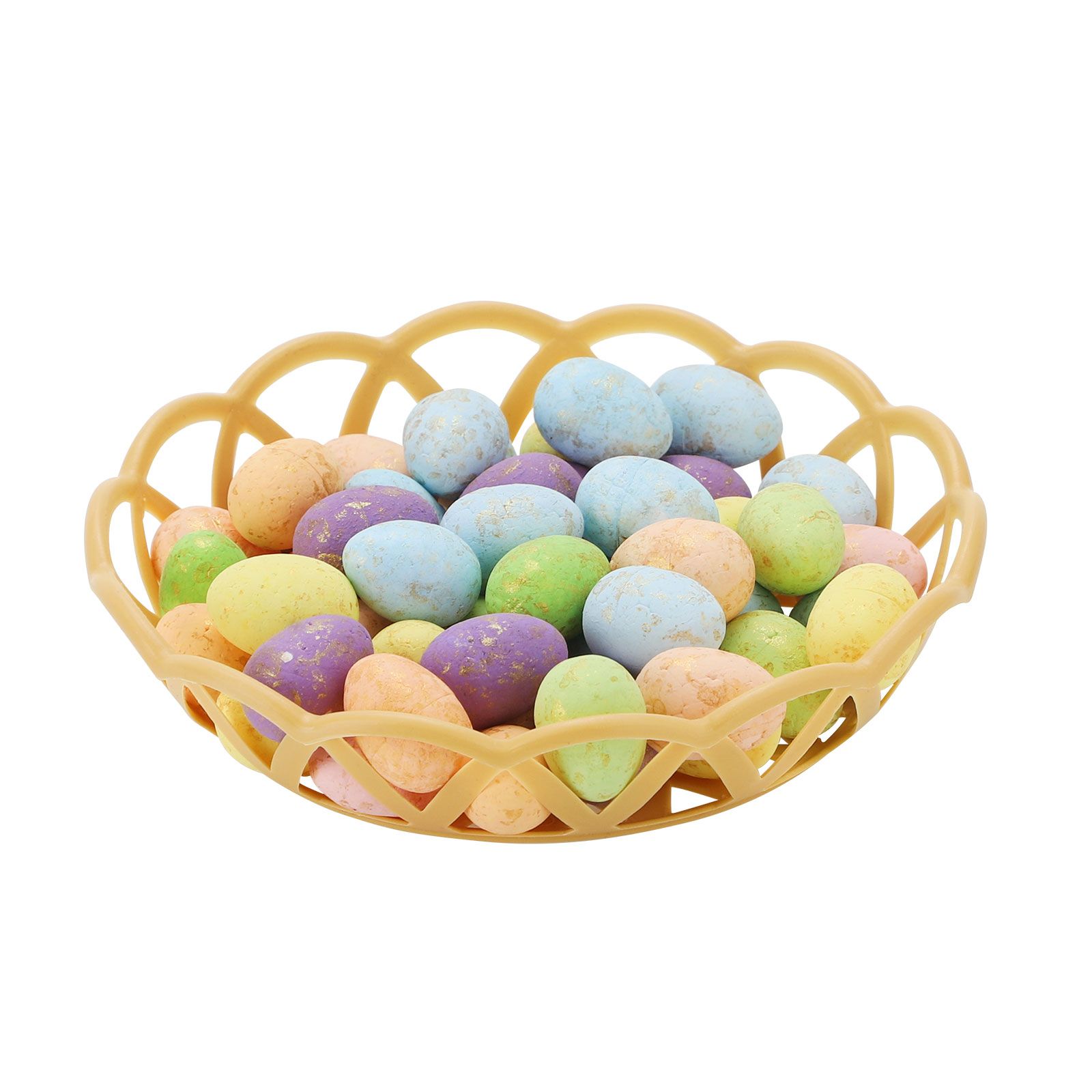 Easter Eggs Ornament Mini Foam Egg with Basket for Crafts and Spring Easter Party Decorations - Image 2