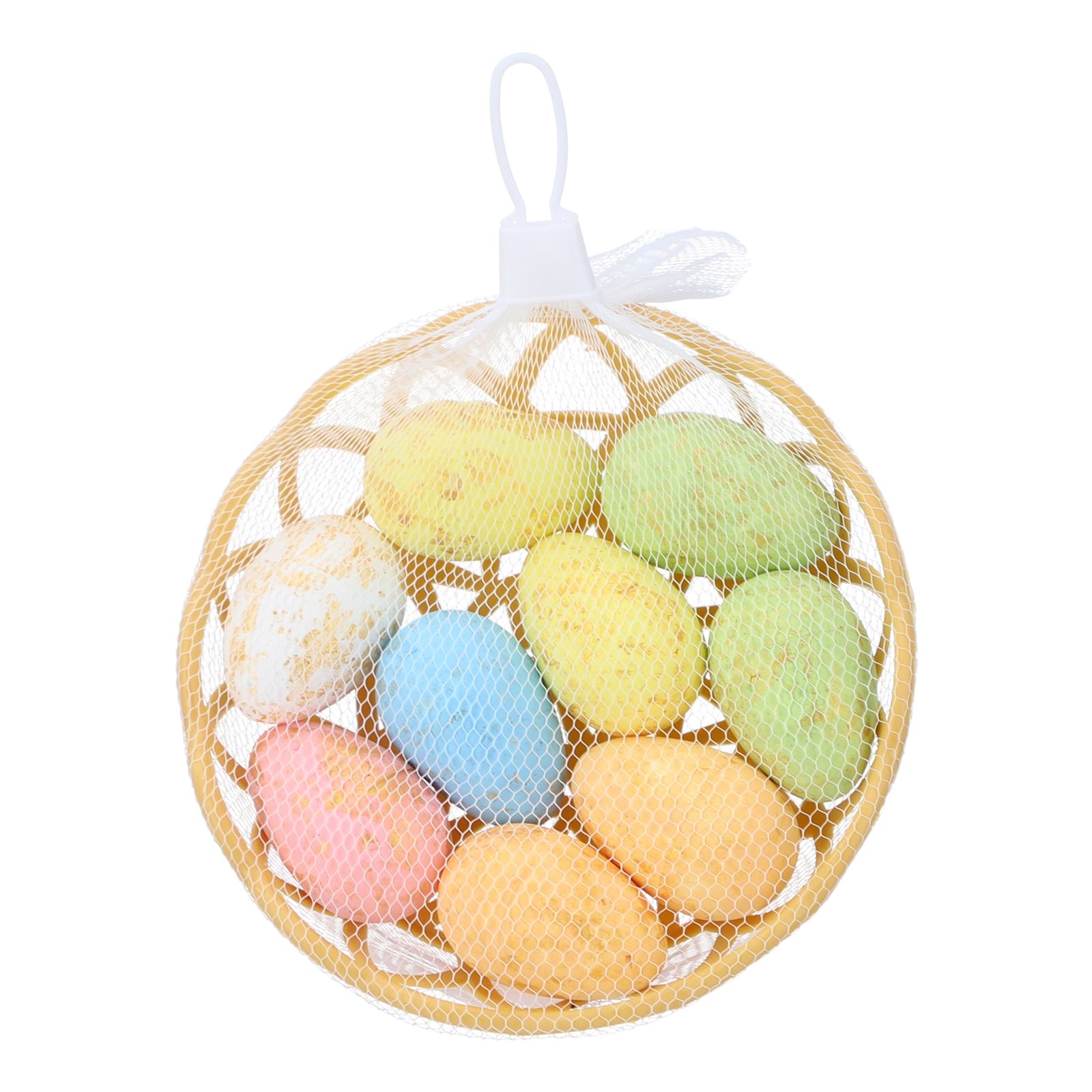 Easter Eggs Ornament Mini Foam Egg with Basket for Crafts and Spring Easter Party Decorations - Image 4