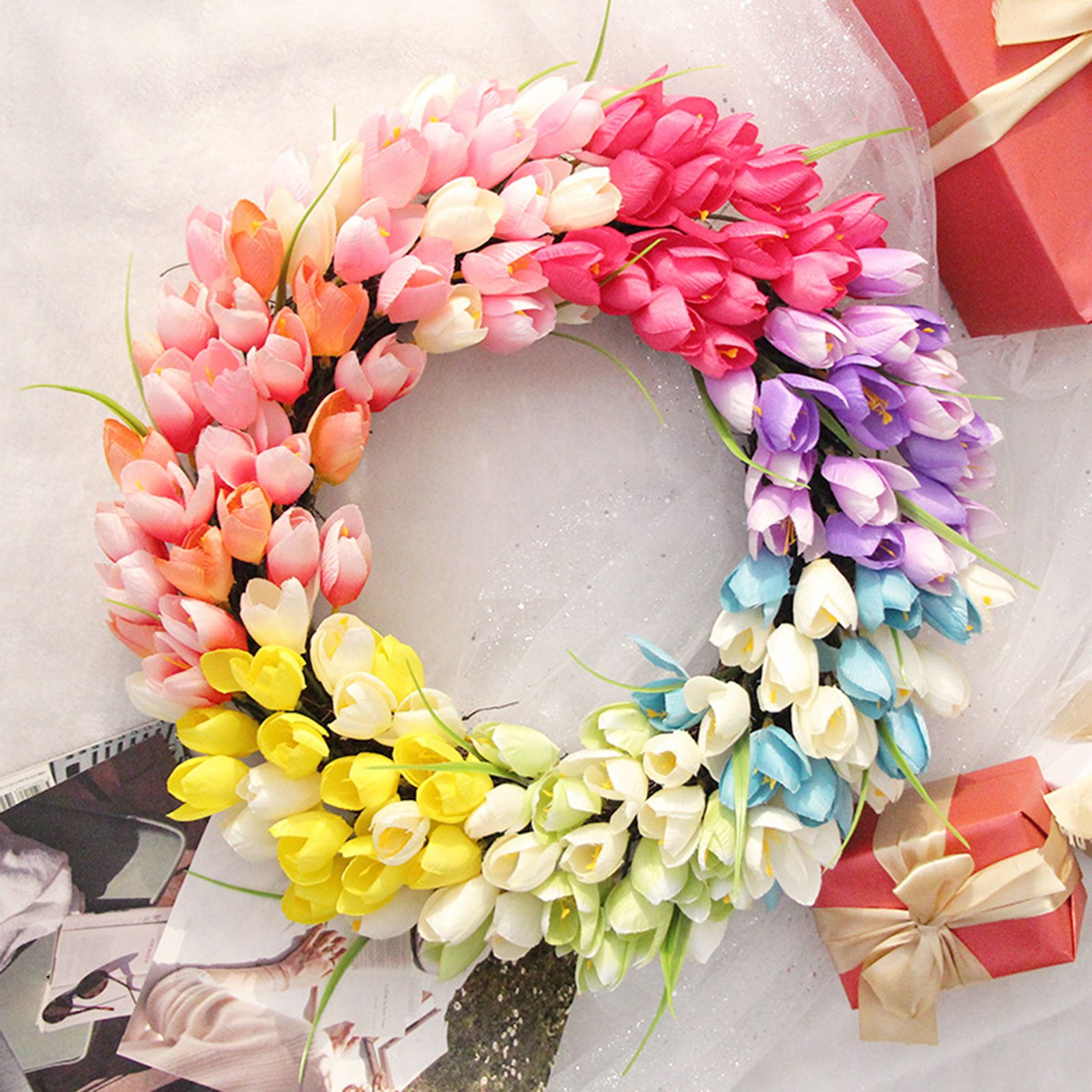 Wreath Simulation Flower Garland Garden Home Decoration - Image 2