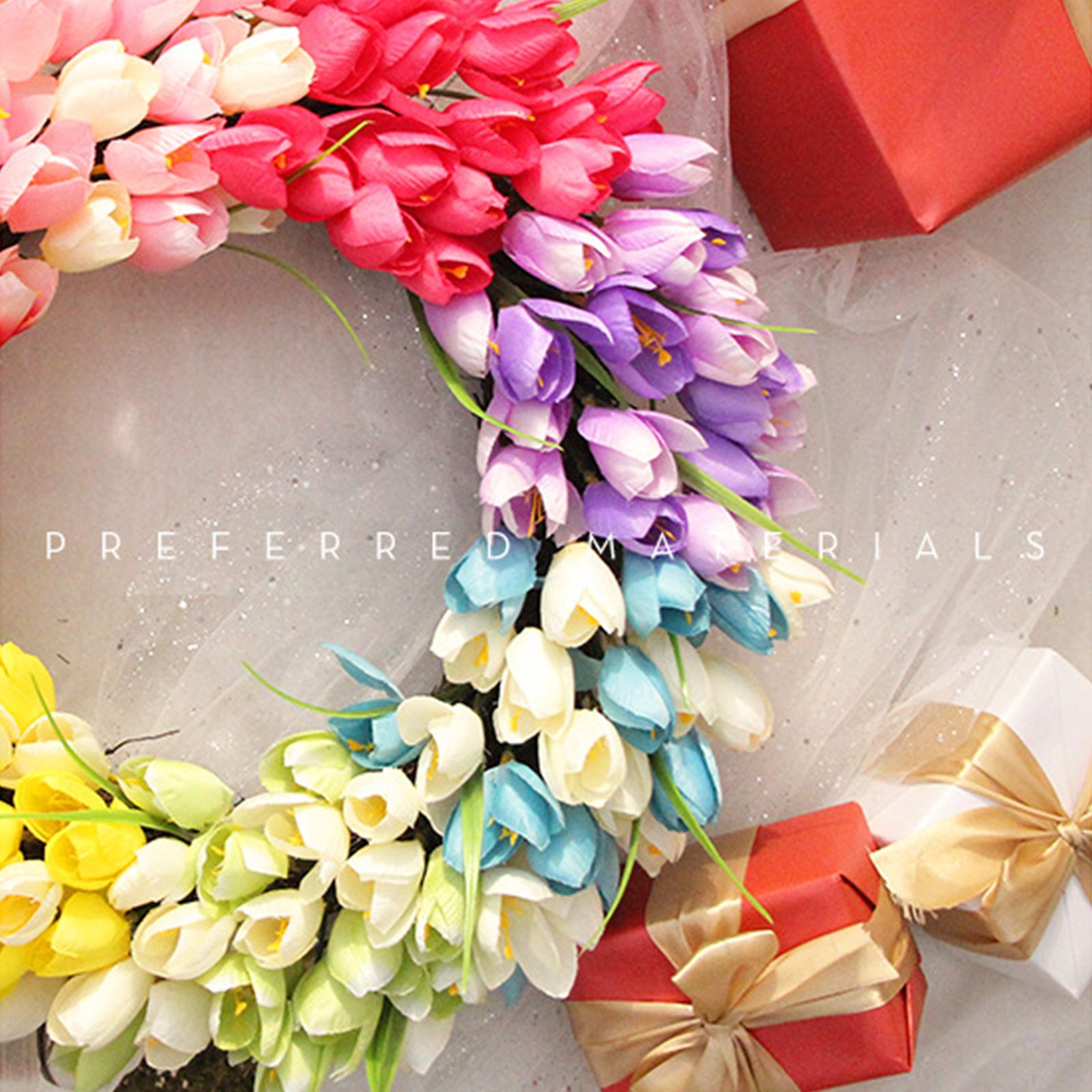 Wreath Simulation Flower Garland Garden Home Decoration - Image 4