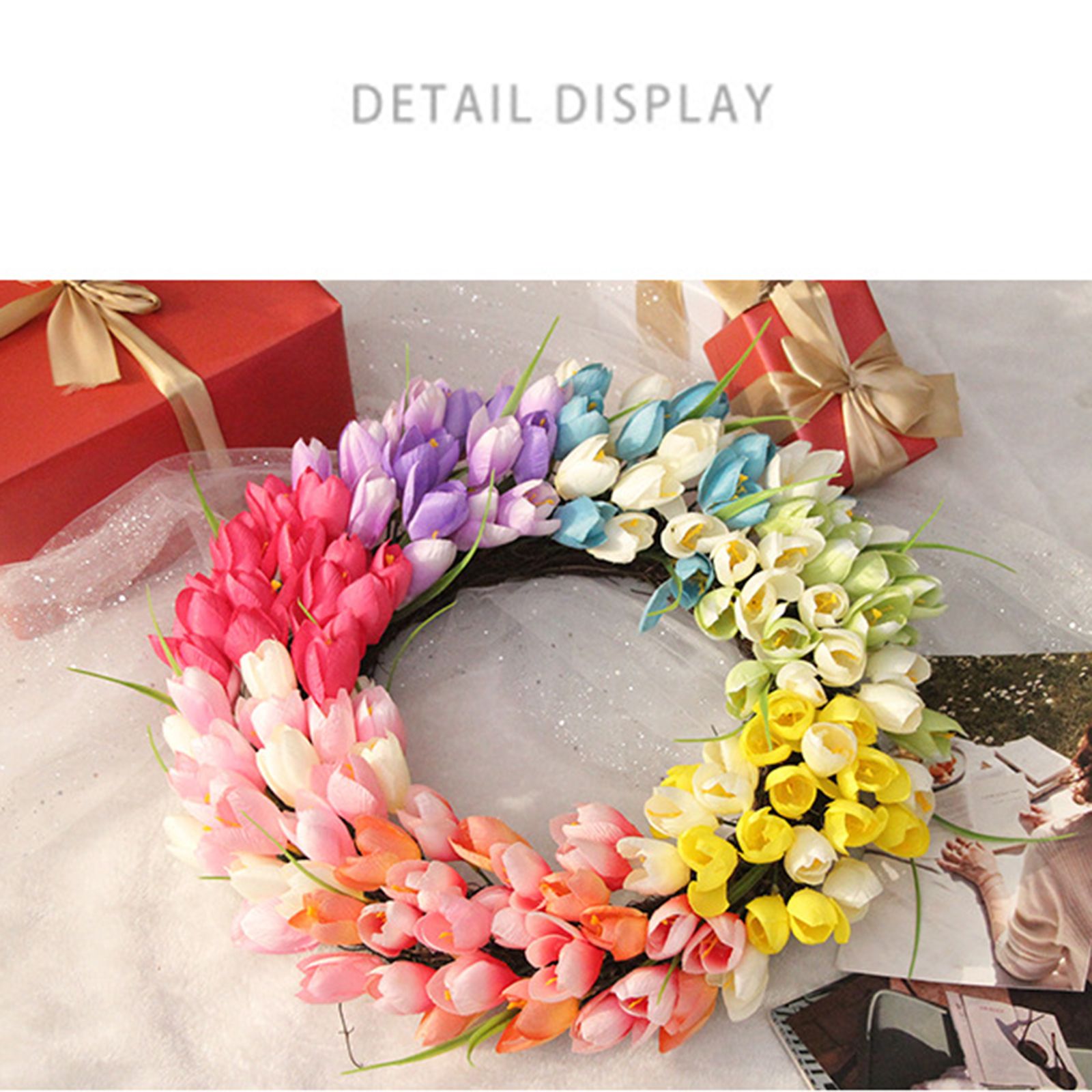 Wreath Simulation Flower Garland Garden Home Decoration - Image 5