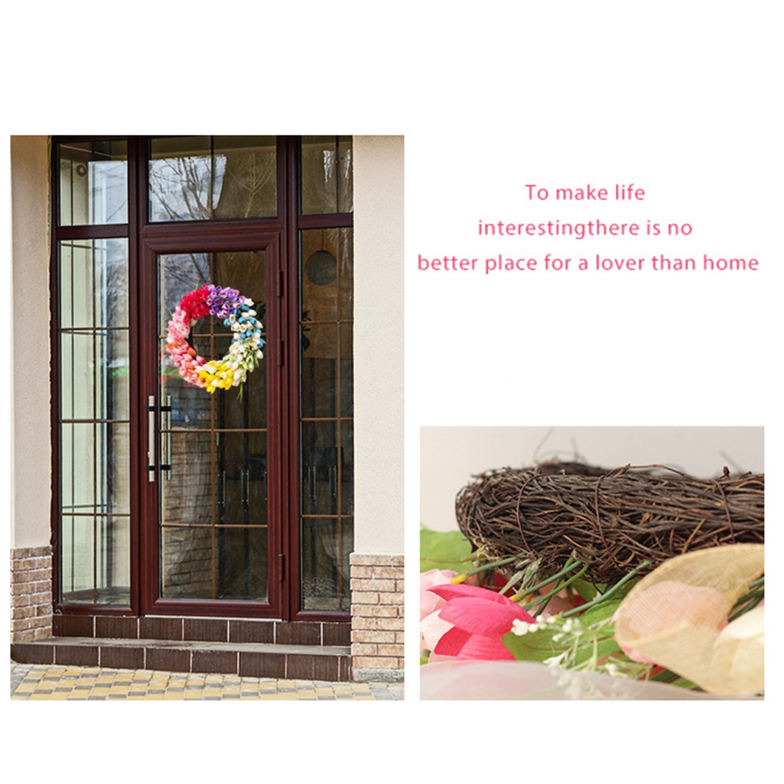 Wreath Simulation Flower Garland Garden Home Decoration - Image 7