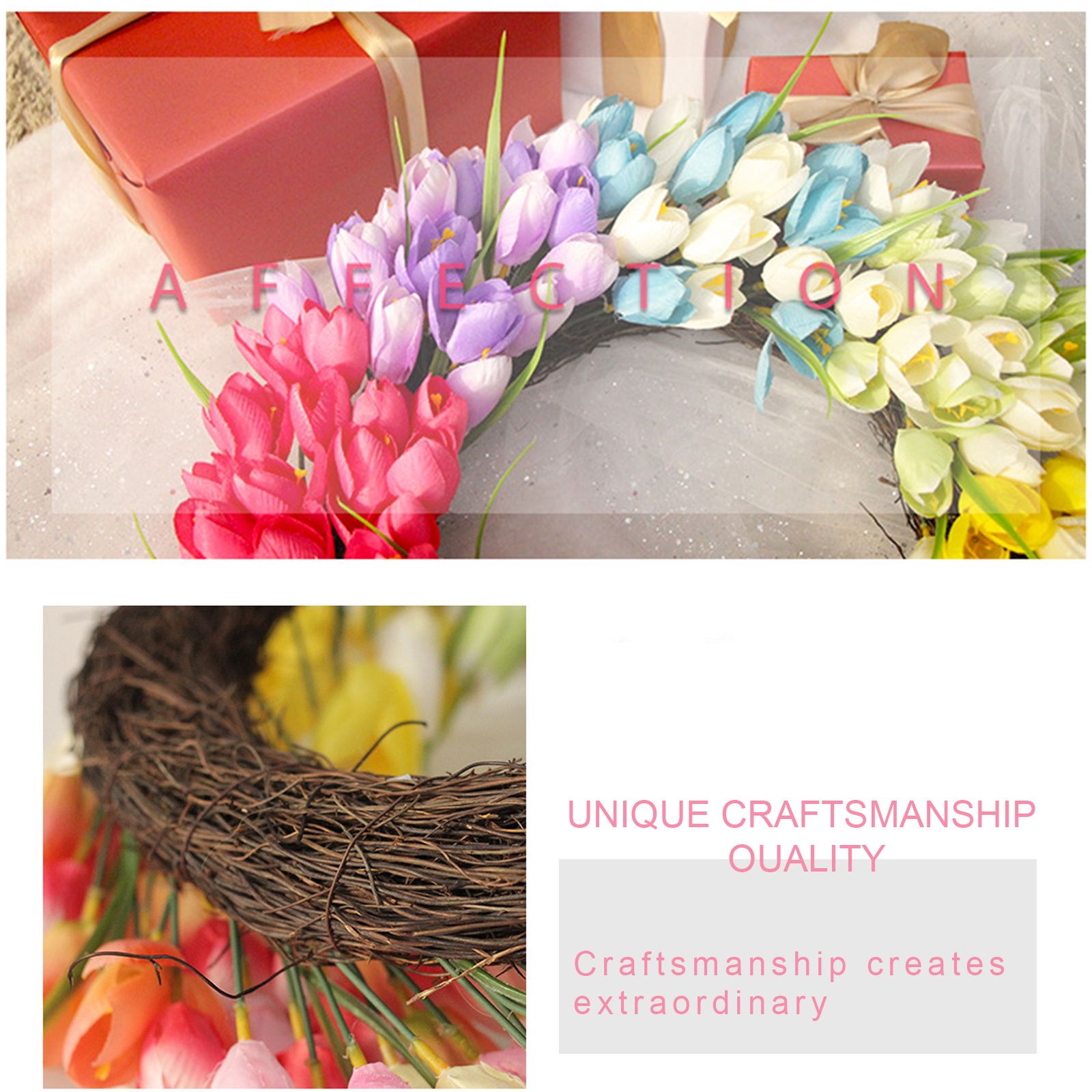 Wreath Simulation Flower Garland Garden Home Decoration - Image 8