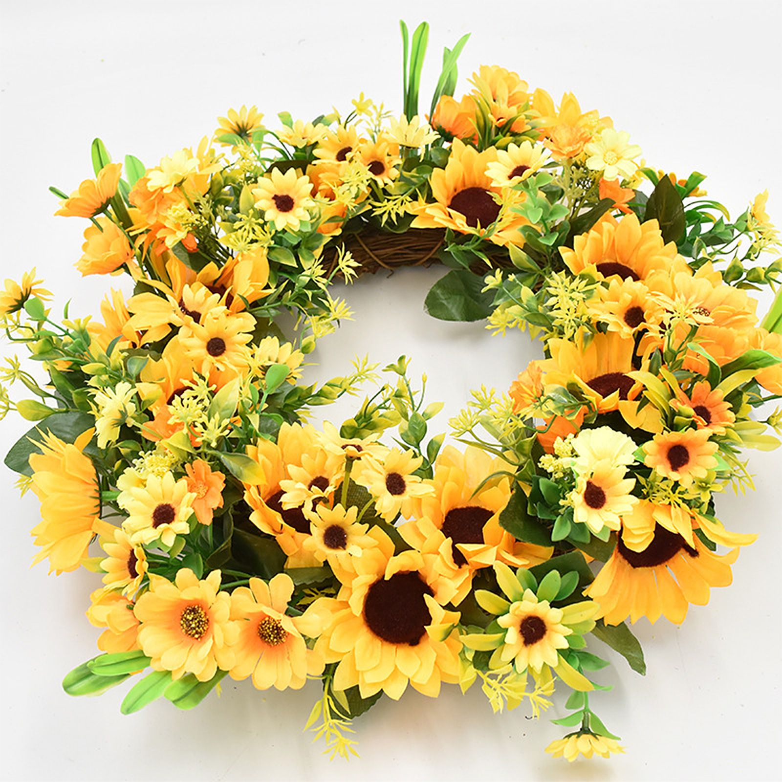 Sunflower Garland Door Ornament Ins Nordic Sunflower Decoration Hello Hanging Ornament - Image 6
