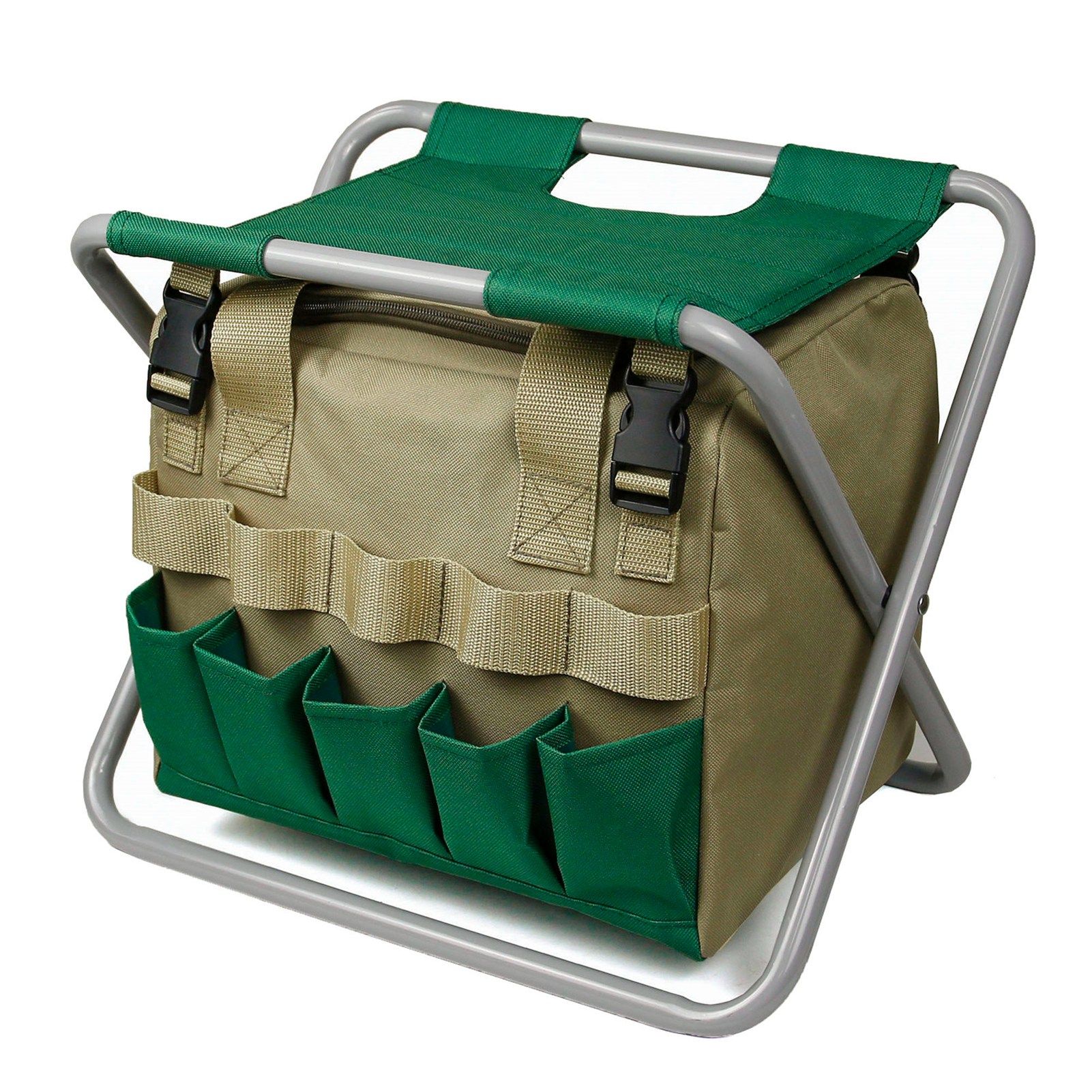 Removable Garden Tool Bench Folding Garden Stool Multifunction Gardening Tool Organizer Stool - Image 1