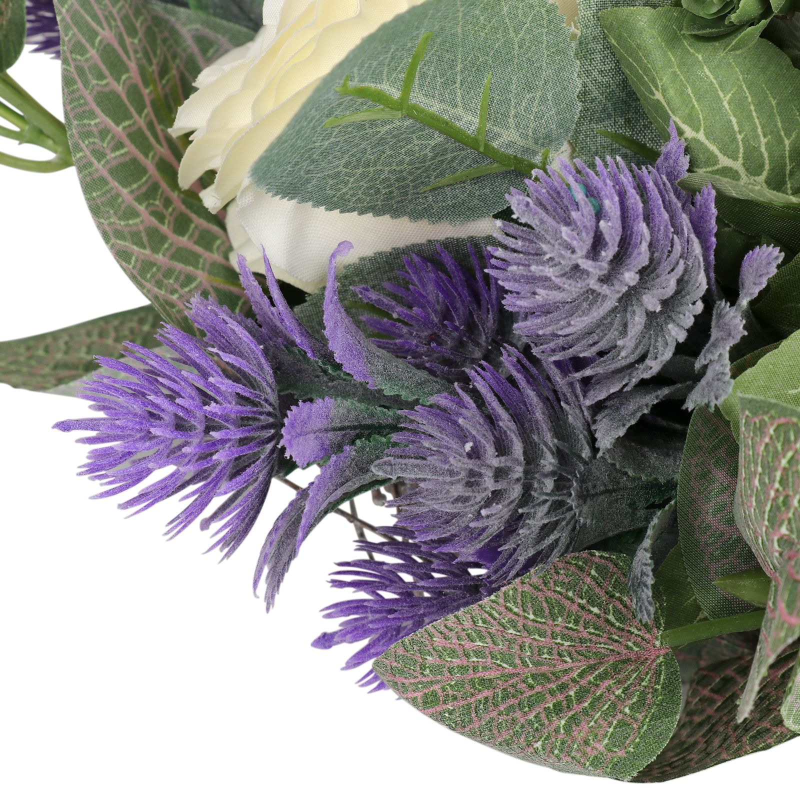 Lavender Wreath Artificial Lavender Floral Wreath for Wedding Party Wall Window Backdrop Home Decor - Image 5