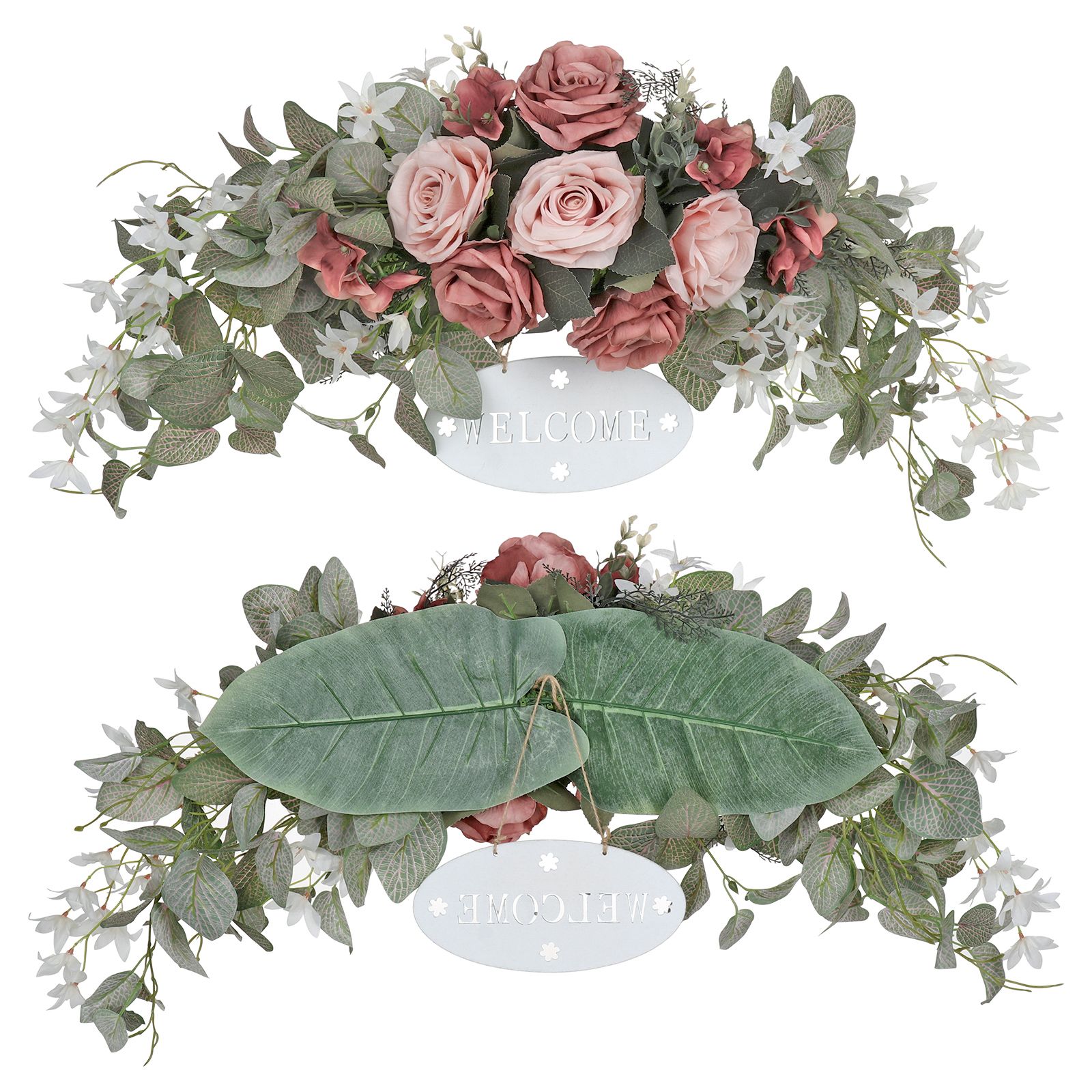 Artificial Flower Decoration Artificial Rose Flower Wreath Door Threshold Home Wedding Party Wall Decor - Image 7
