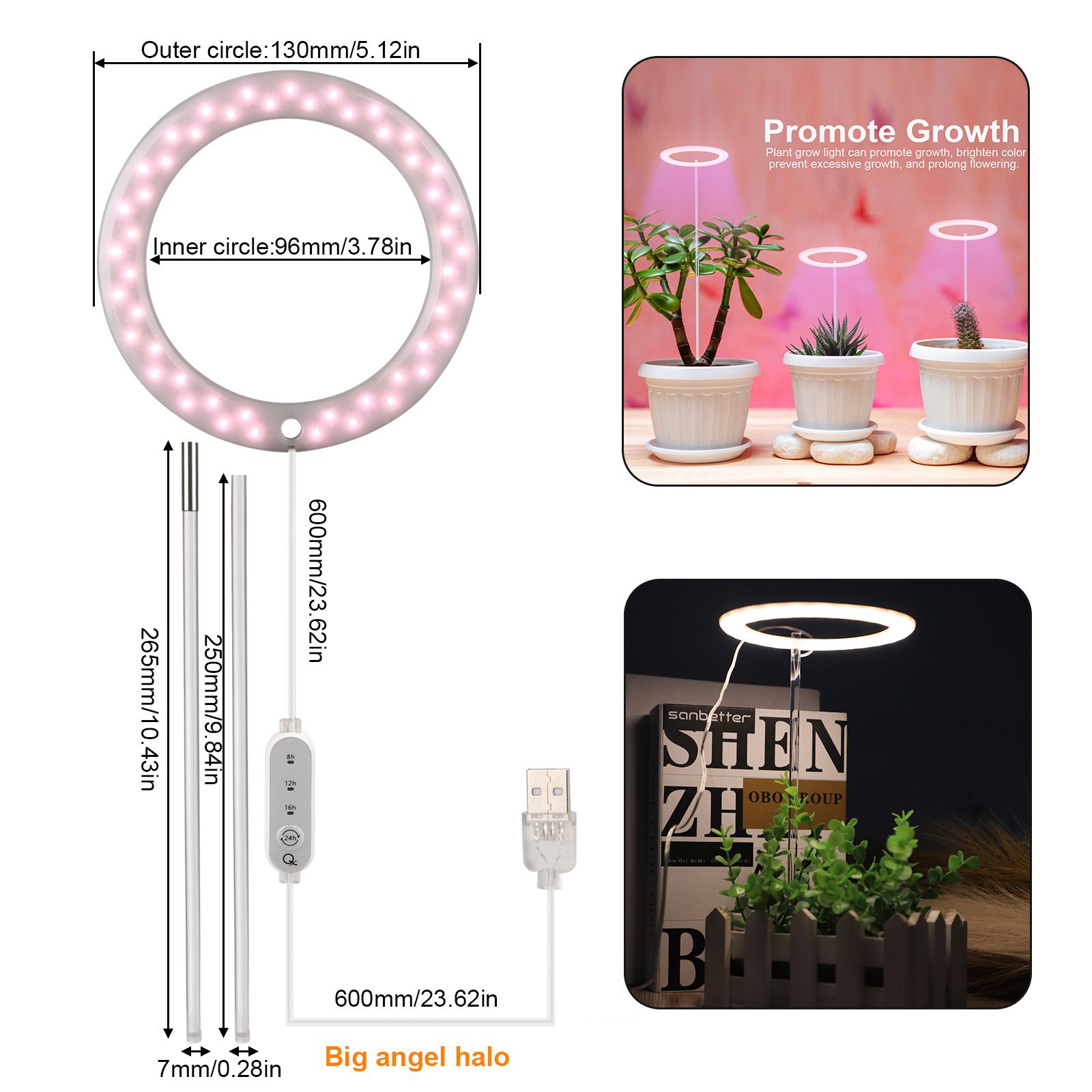 LED Plant Growing Lamp Full Spectrum Indoor Sunlight Plants Growth Lamp for Indoor Plant Veg Flower - Image 7
