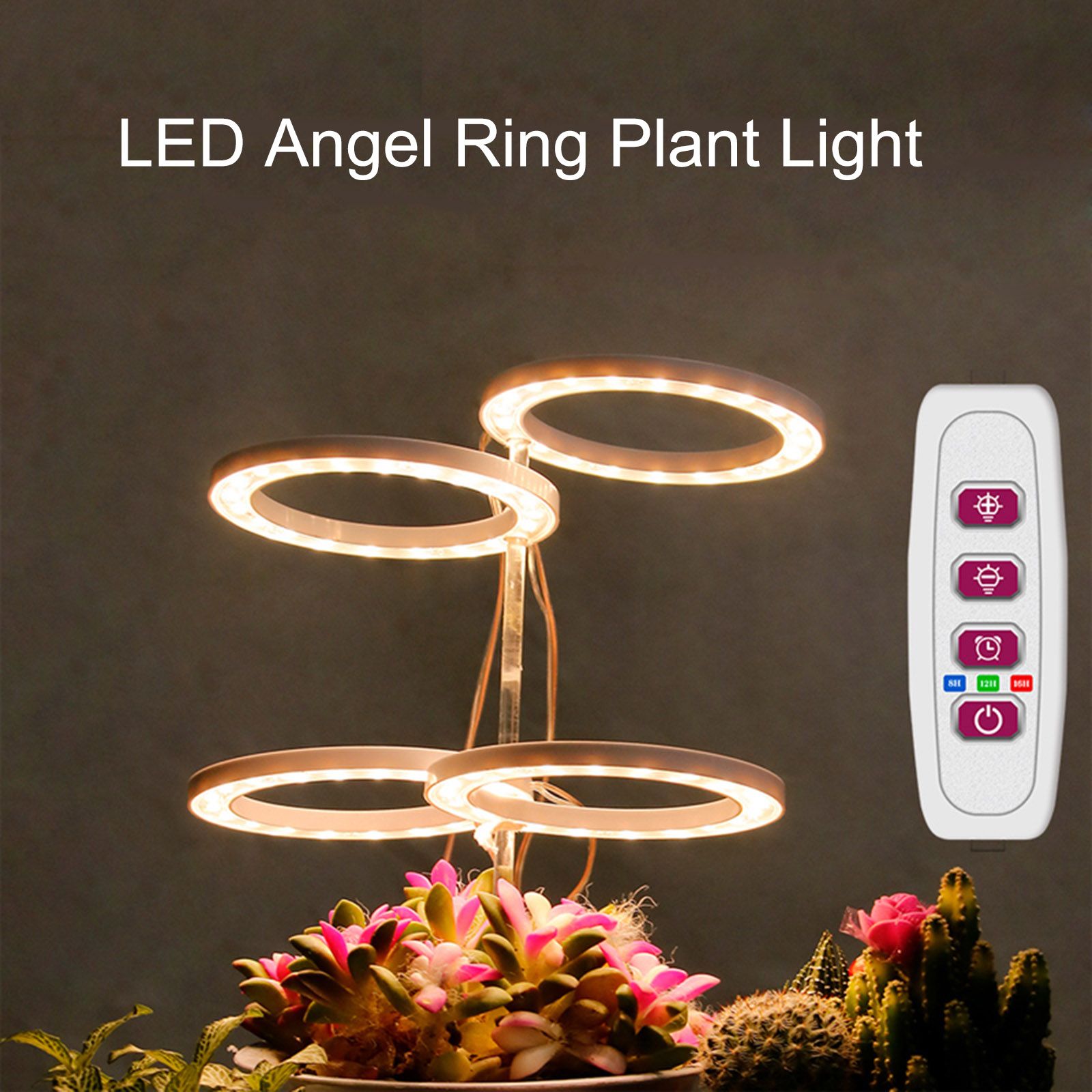 LED Plant Grow Light 5 Dimmable Modes 3 Head Timing USB Plant Lamp for Potted Plants Greenhouse Vegetables - Image 7