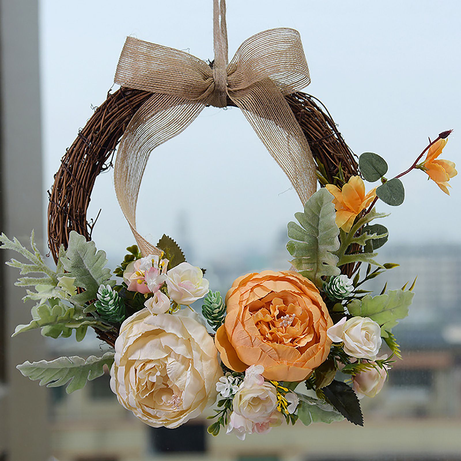 Simulation Peony Garland Outdoor Decoration Garland Wedding Home Door Decoration - Image 2