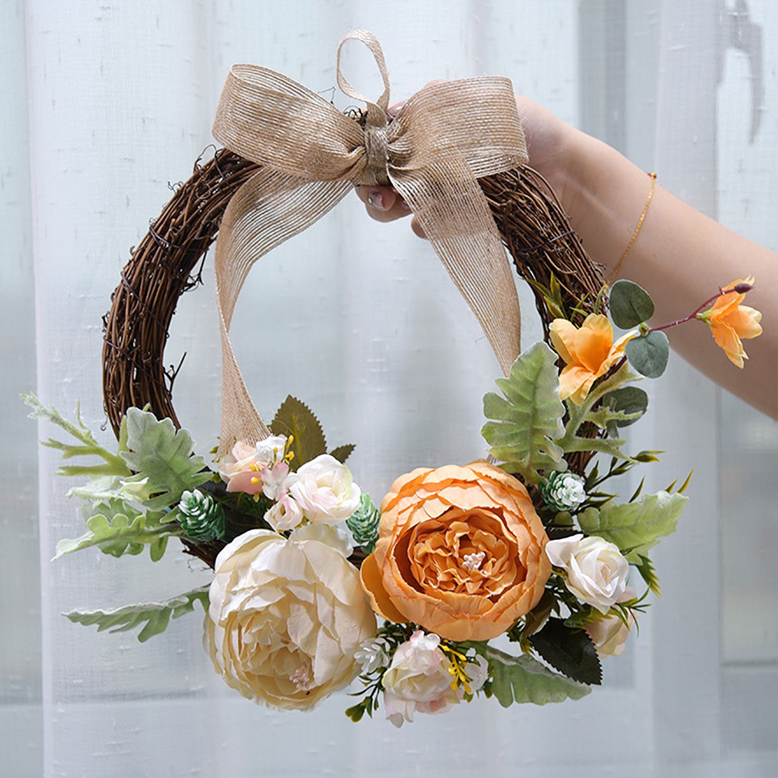 Simulation Peony Garland Outdoor Decoration Garland Wedding Home Door Decoration - Image 4