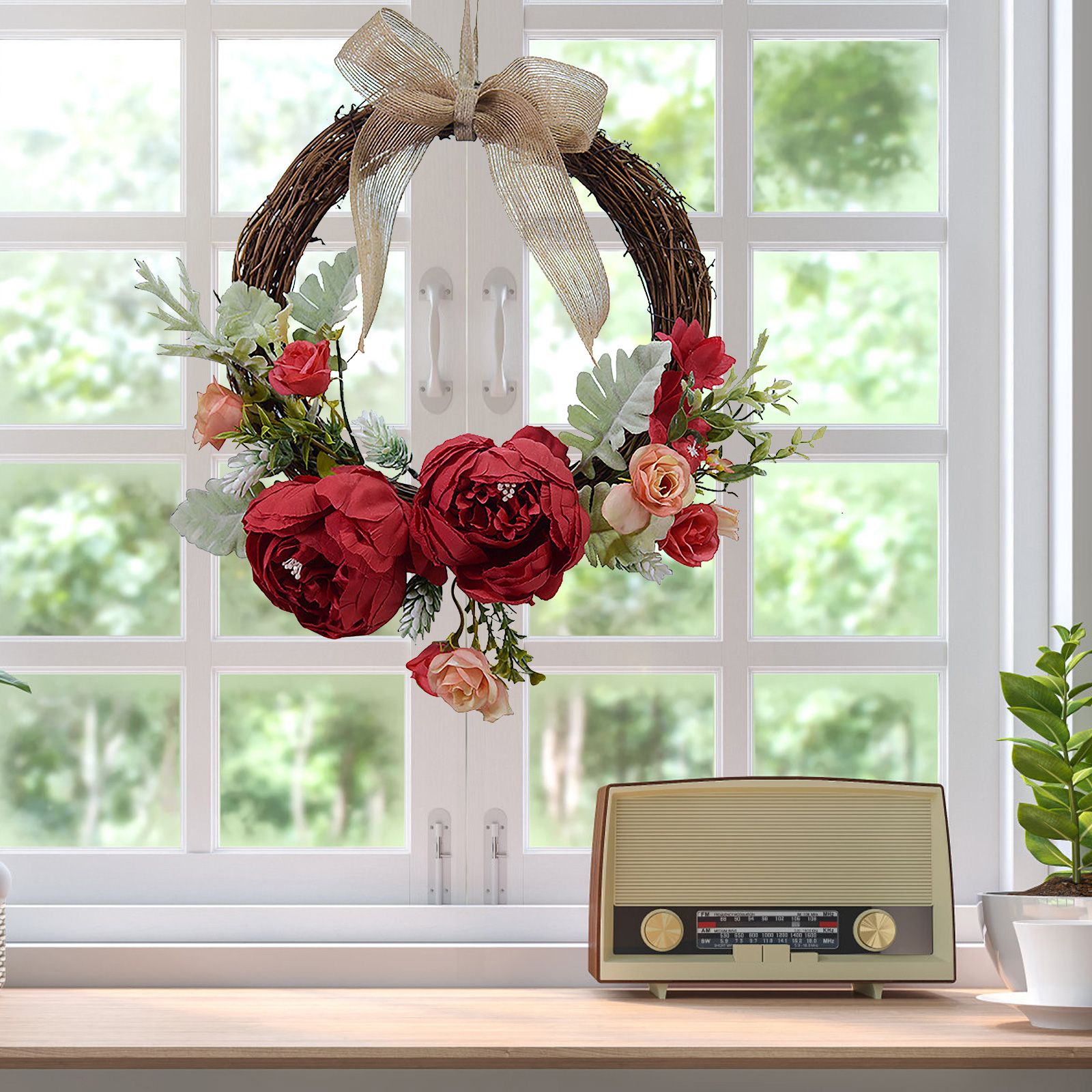 Simulation Peony Garland Outdoor Decoration Garland Wedding Home Door Decoration - Image 7