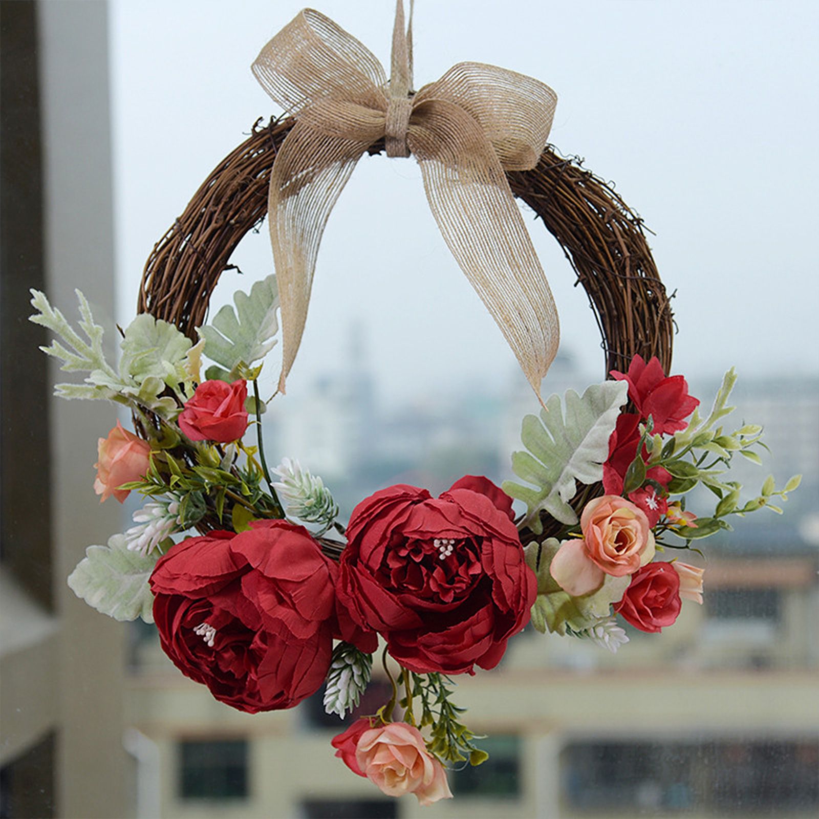 Simulation Peony Garland Outdoor Decoration Garland Wedding Home Door Decoration - Image 2