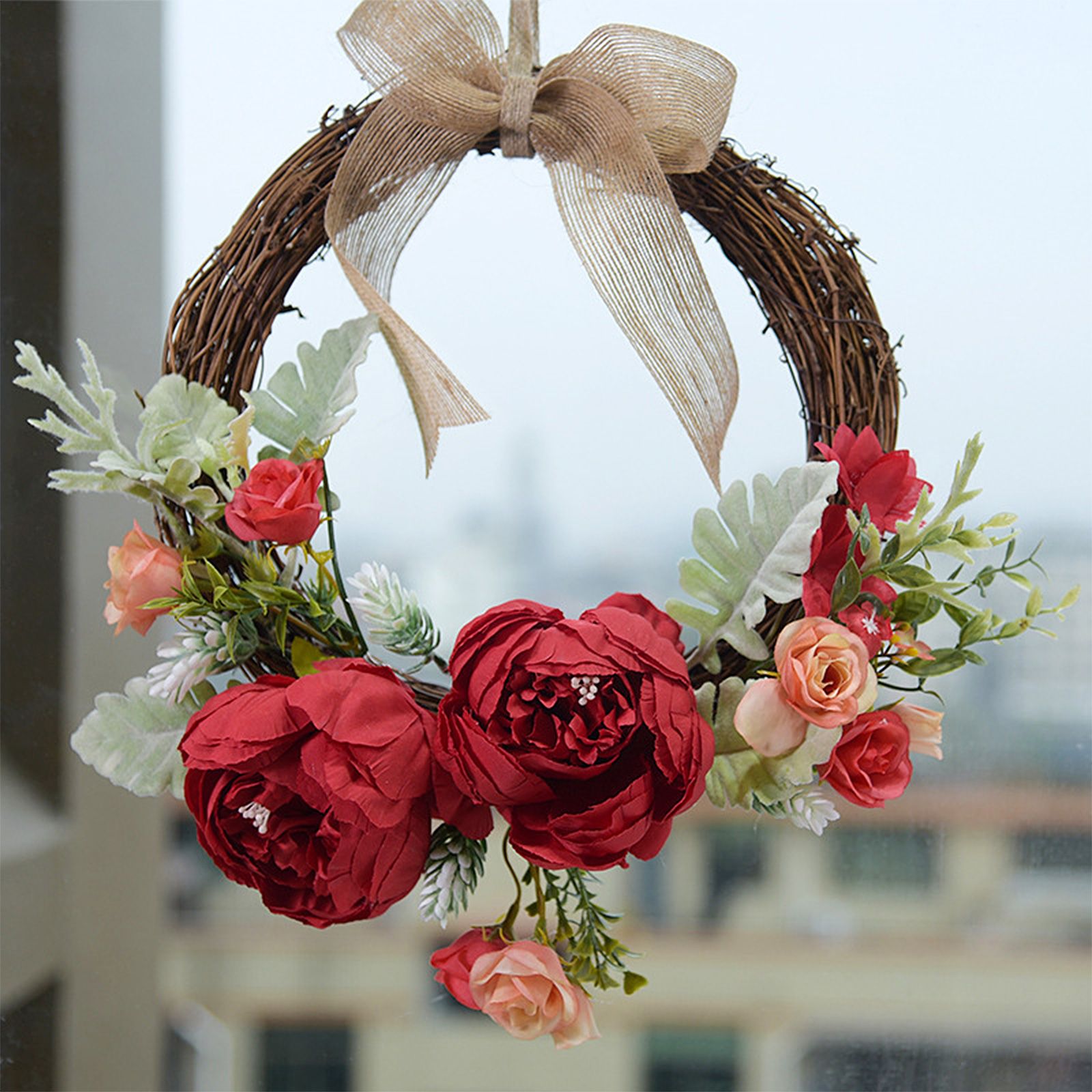 Simulation Peony Garland Outdoor Decoration Garland Wedding Home Door Decoration - Image 5