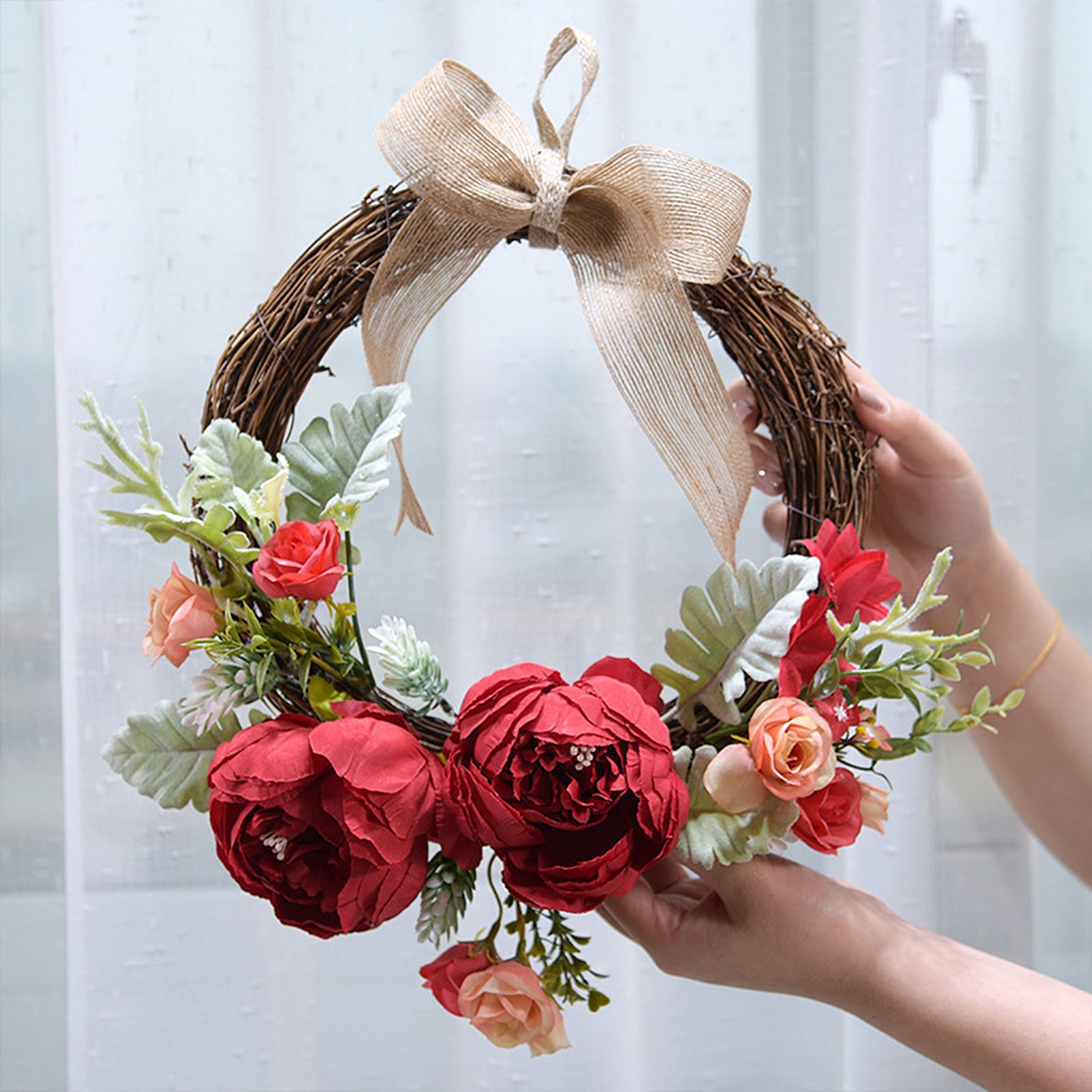 Simulation Peony Garland Outdoor Decoration Garland Wedding Home Door Decoration - Image 6