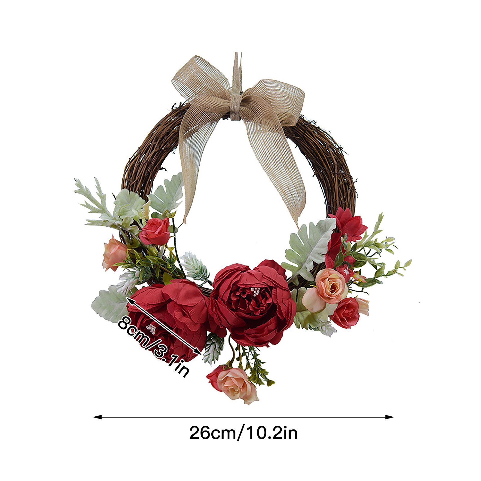 Simulation Peony Garland Outdoor Decoration Garland Wedding Home Door Decoration - Image 7