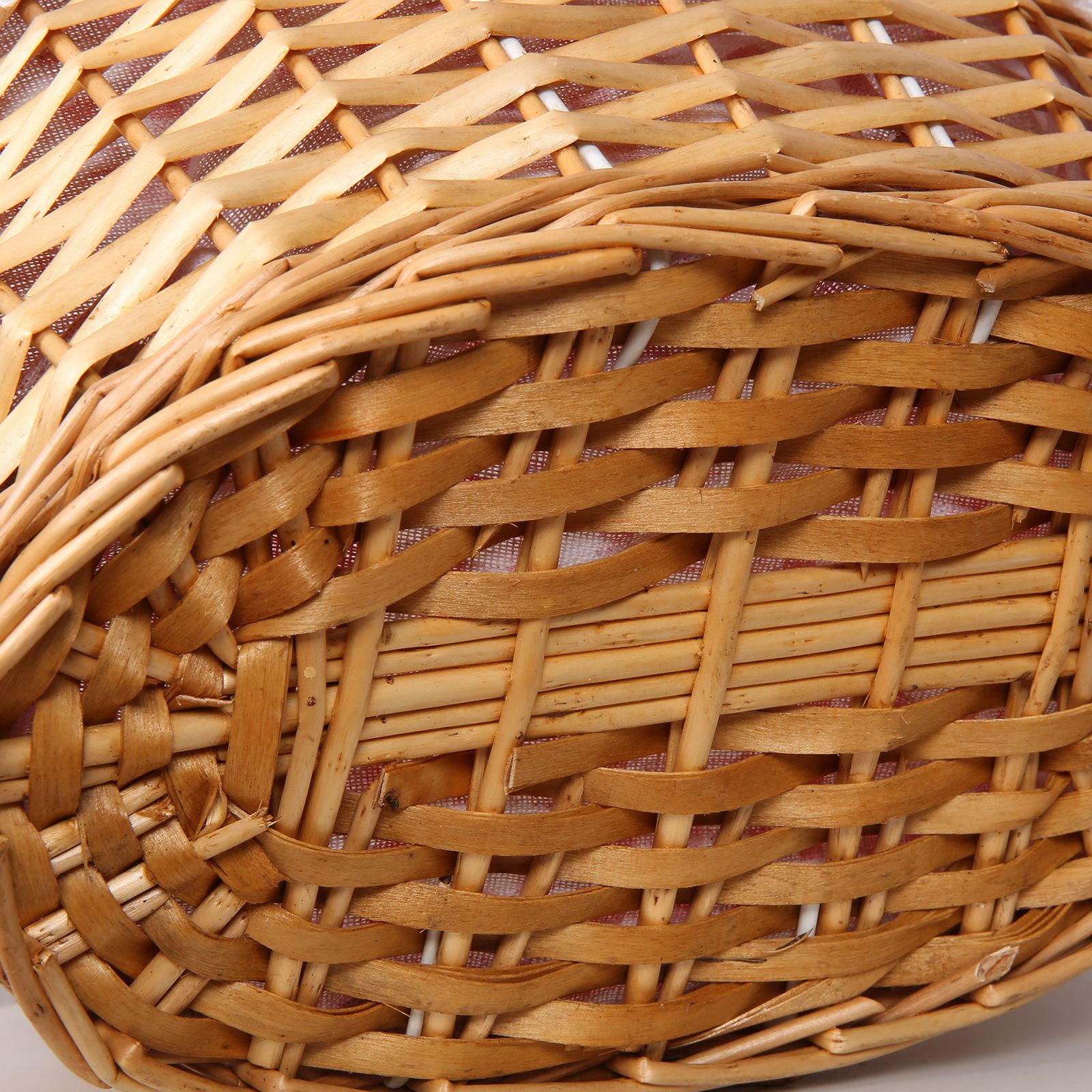 Wicker Picnic Basket Willow Woven Hand Basket Rustic Picnic Activities Handle Basket - Image 5