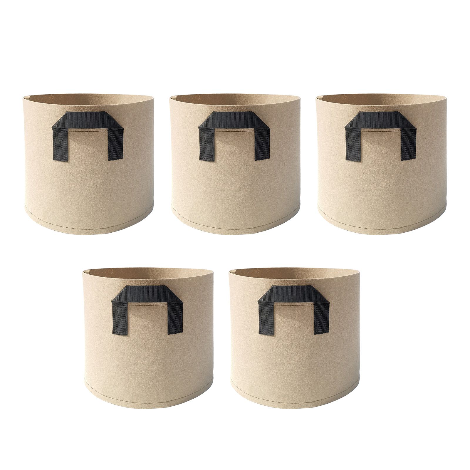 5pcs Planter Bag Breathable Reusable Thickened Plant Grow Pot With Dual Handles for Flowers Vegetables 10 Gallons - Image 1