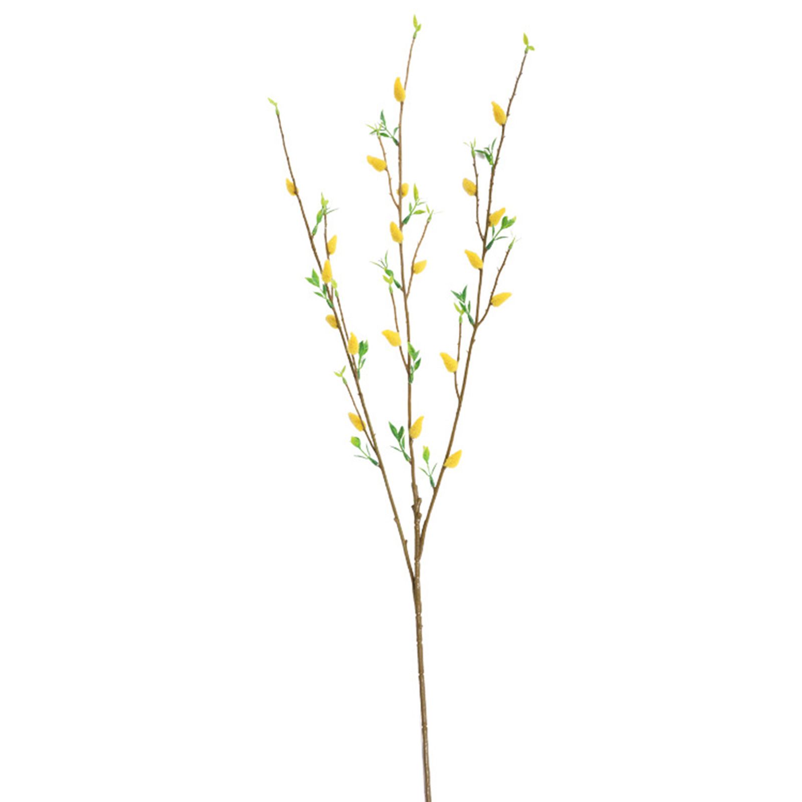 Artificial Flower Branch Simulation Bendable Decorative Fake Camellia Flowers for Arrangements Craft Projects Yellow - Image 1