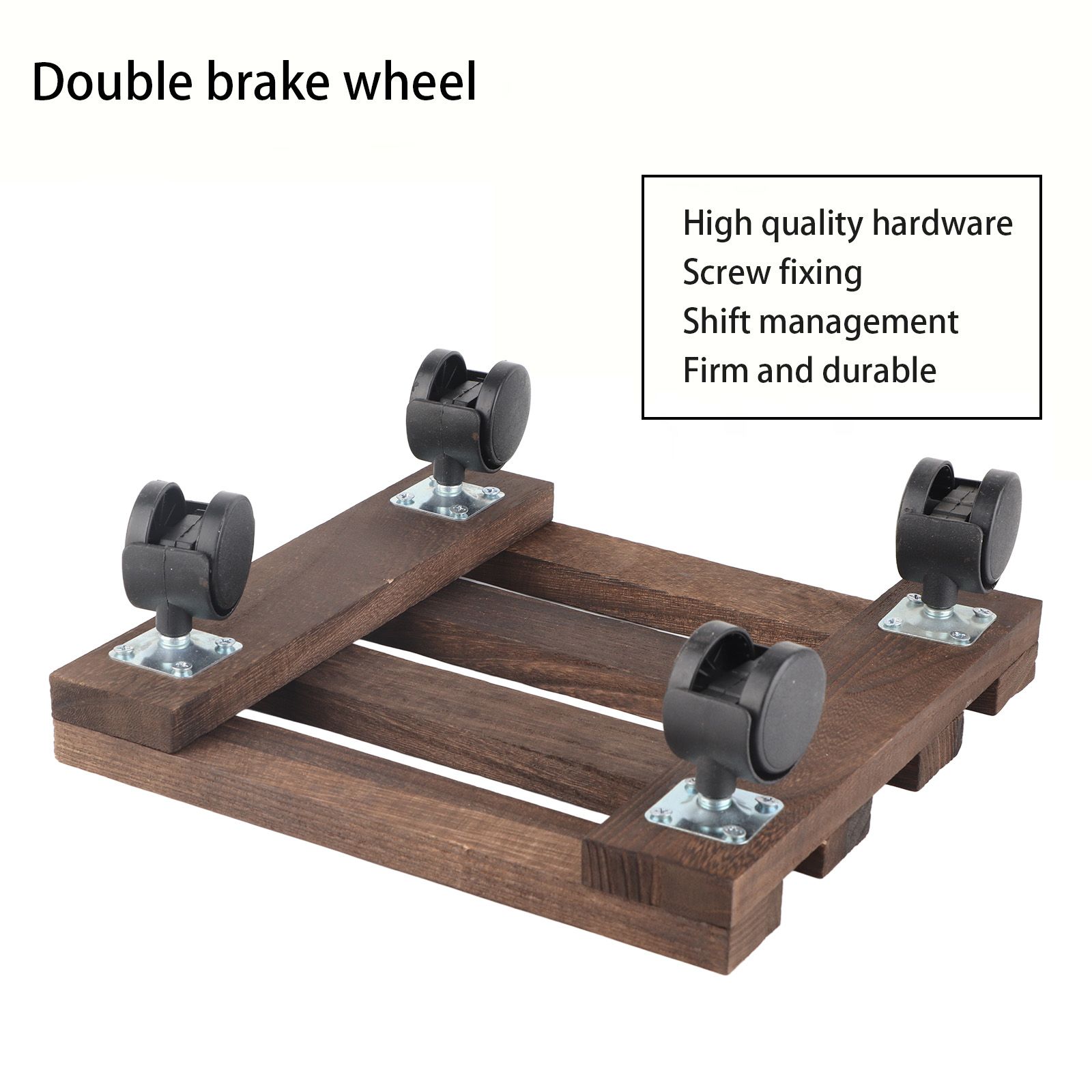 Wheeled Flower Pot Tray Base Roller Universal Wheel Movable Large Carrier Rectangular Thickened Chassis - Image 3