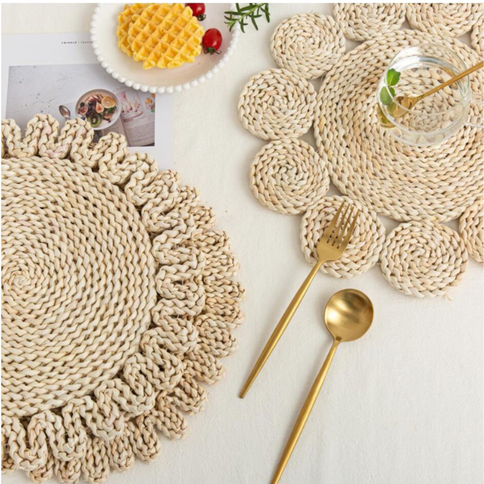 Placemats Multipurpose Thickened Exquisite Innovative Woven Heat Resistance Table Mats - Image 6