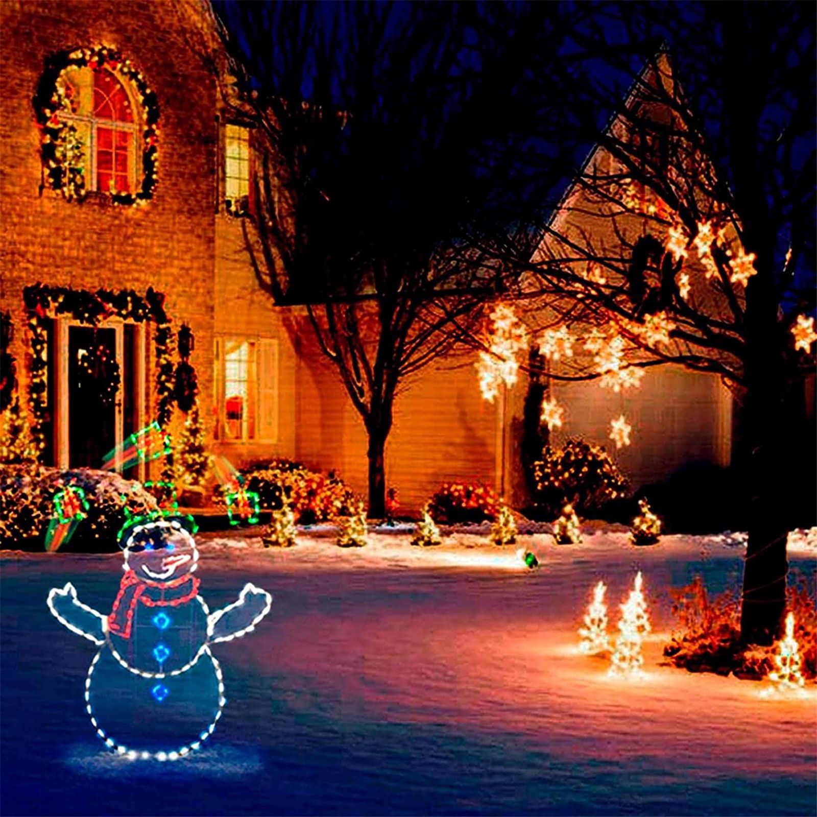 Funny Snowman Light Durable Metal Bright Light Decorative Stylish Snowman Light for Winter Christmas - Image 3
