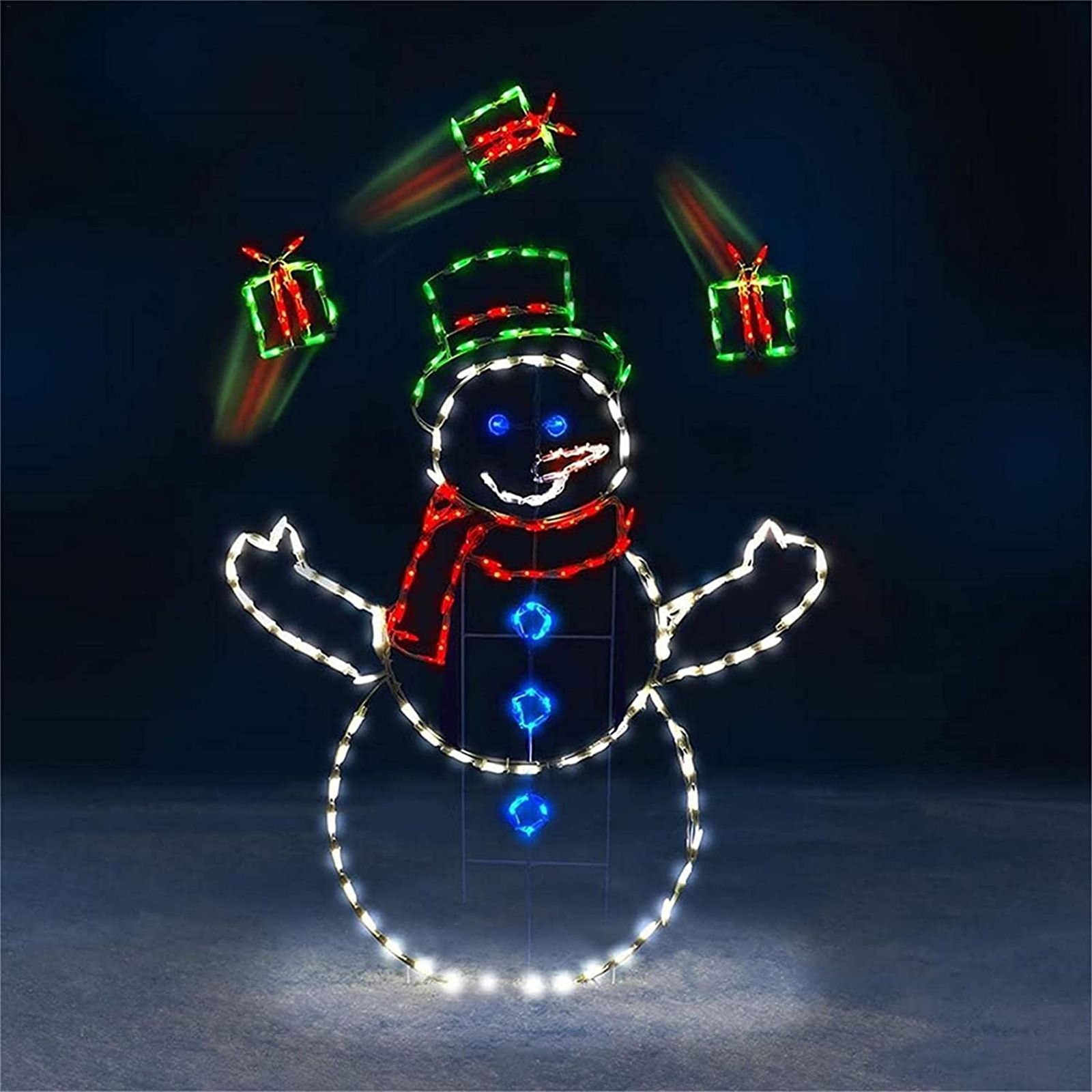 Funny Snowman Light Durable Metal Bright Light Decorative Stylish Snowman Light for Winter Christmas - Image 4