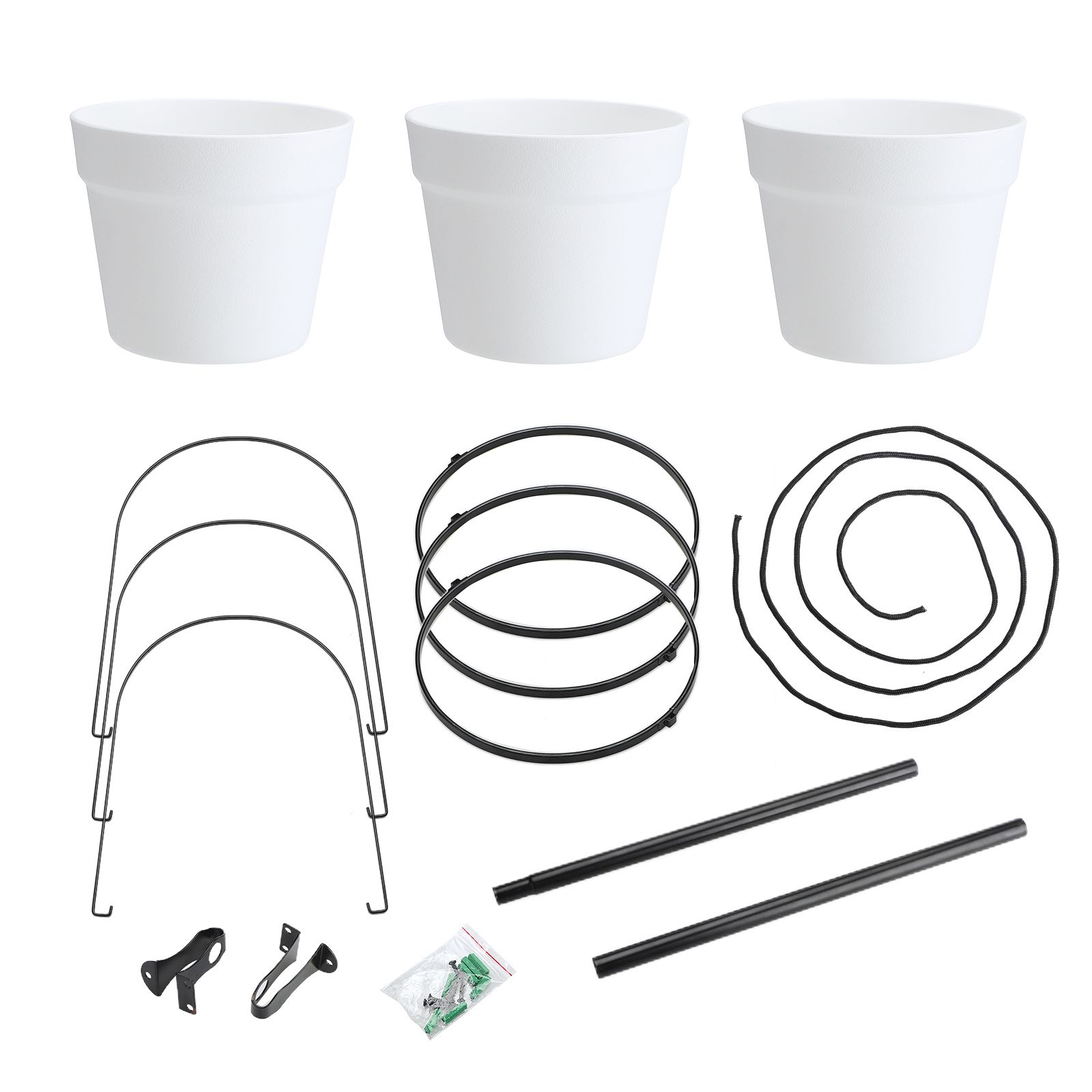 Detachable Chain Hanging Flower Pot Iron Art Hanging Flower Pot - Image 2