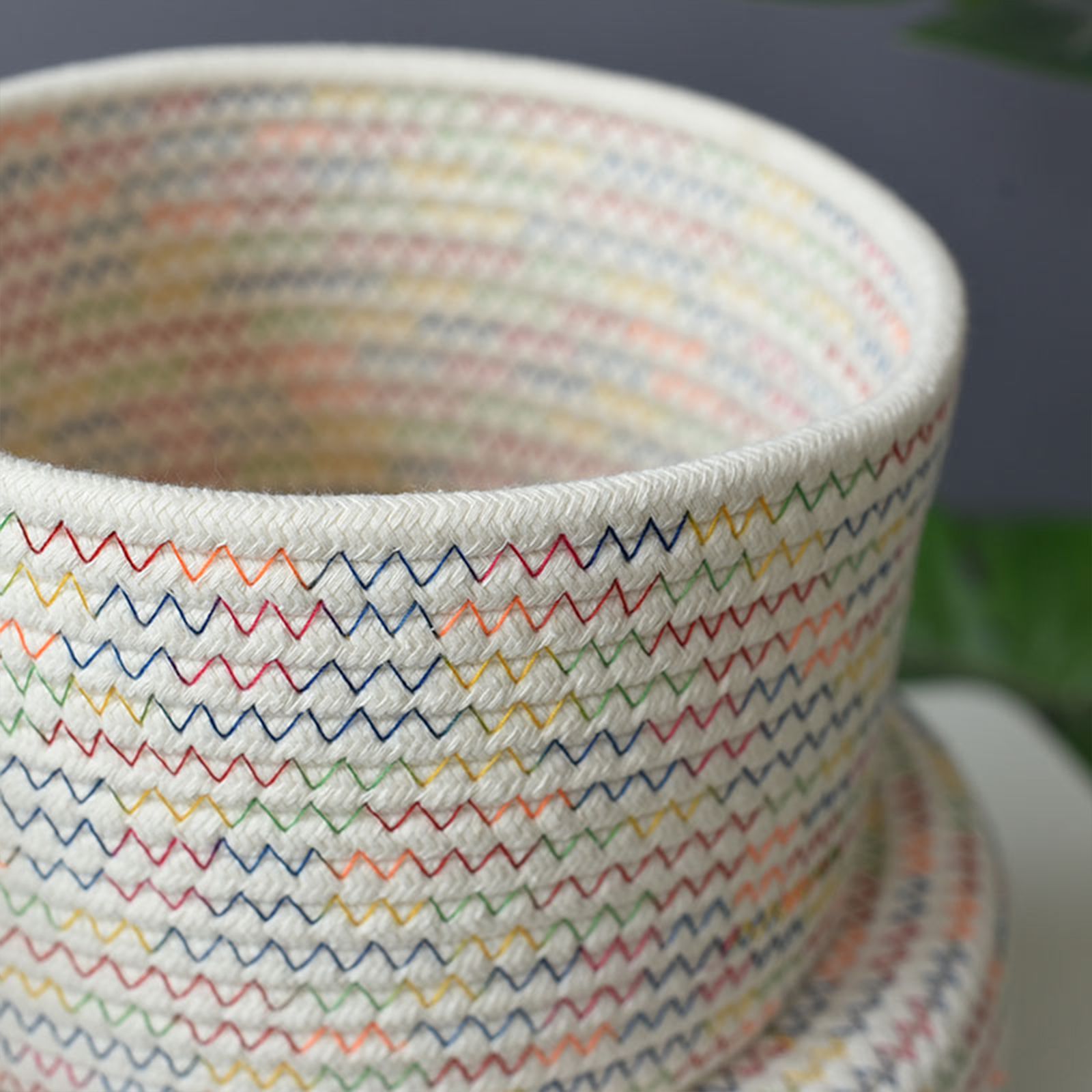 Storage Basket Soft Cotton Basket Cute Decorative Multifunction Basket for Bedroom Office Living Room - Image 5