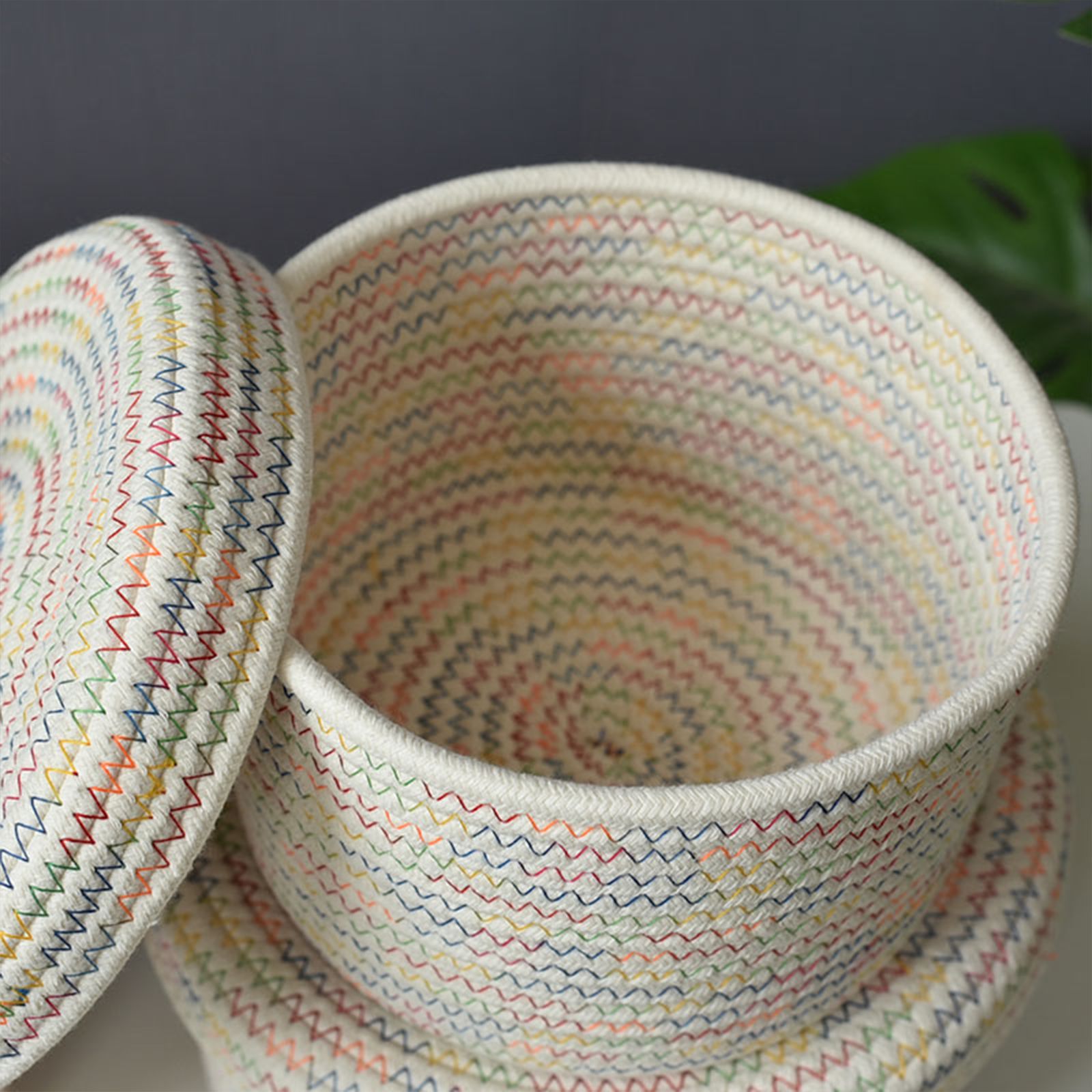 Storage Basket Soft Cotton Basket Cute Decorative Multifunction Basket for Bedroom Office Living Room - Image 6
