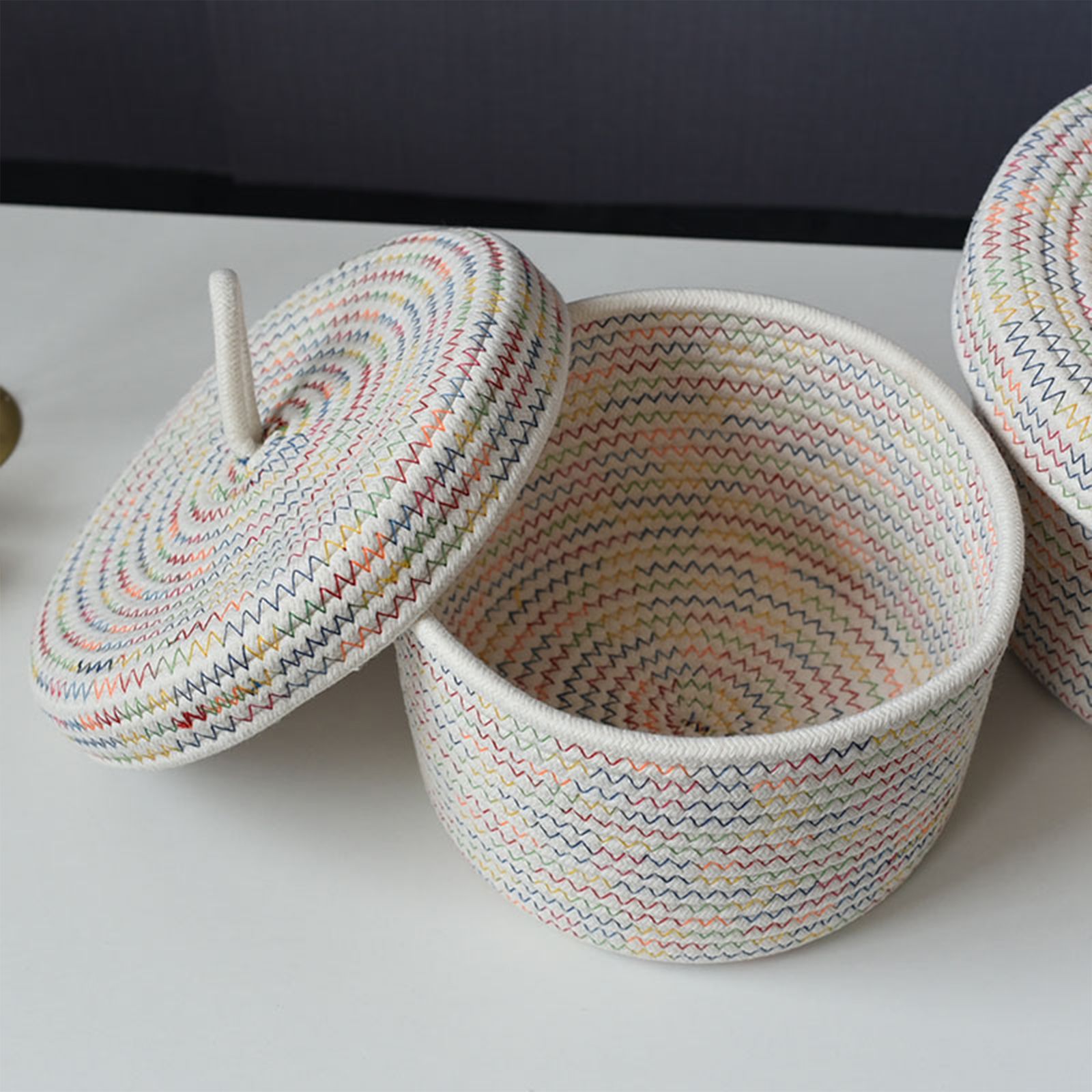 Storage Basket Soft Cotton Basket Cute Decorative Multifunction Basket for Bedroom Office Living Room - Image 8