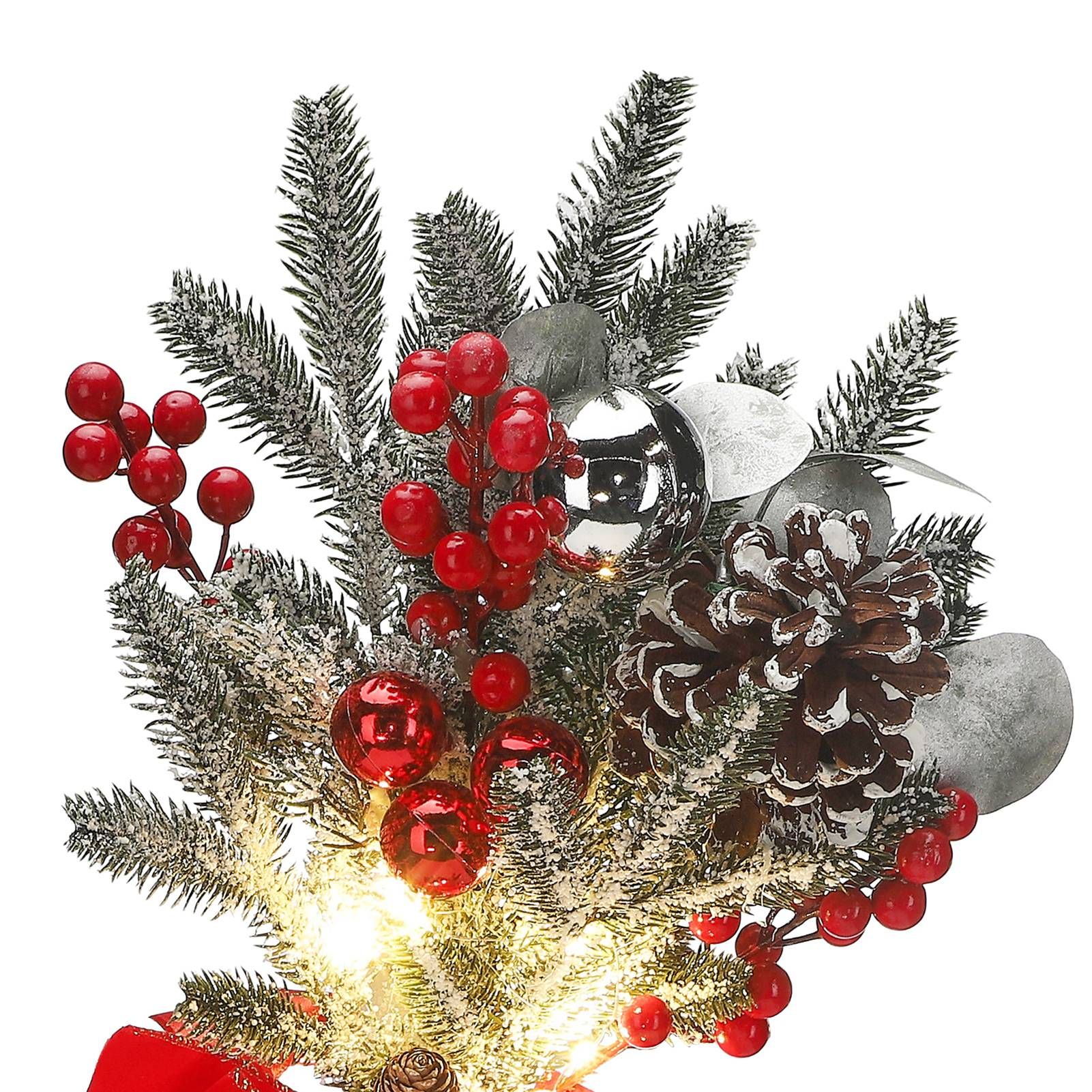 Artificial Christmas Swag Beautiful Exquisite Fade Resistant Christmas Teardrop Swag for Front Door Wall Living Room Kitchen Store Garden - Image 5