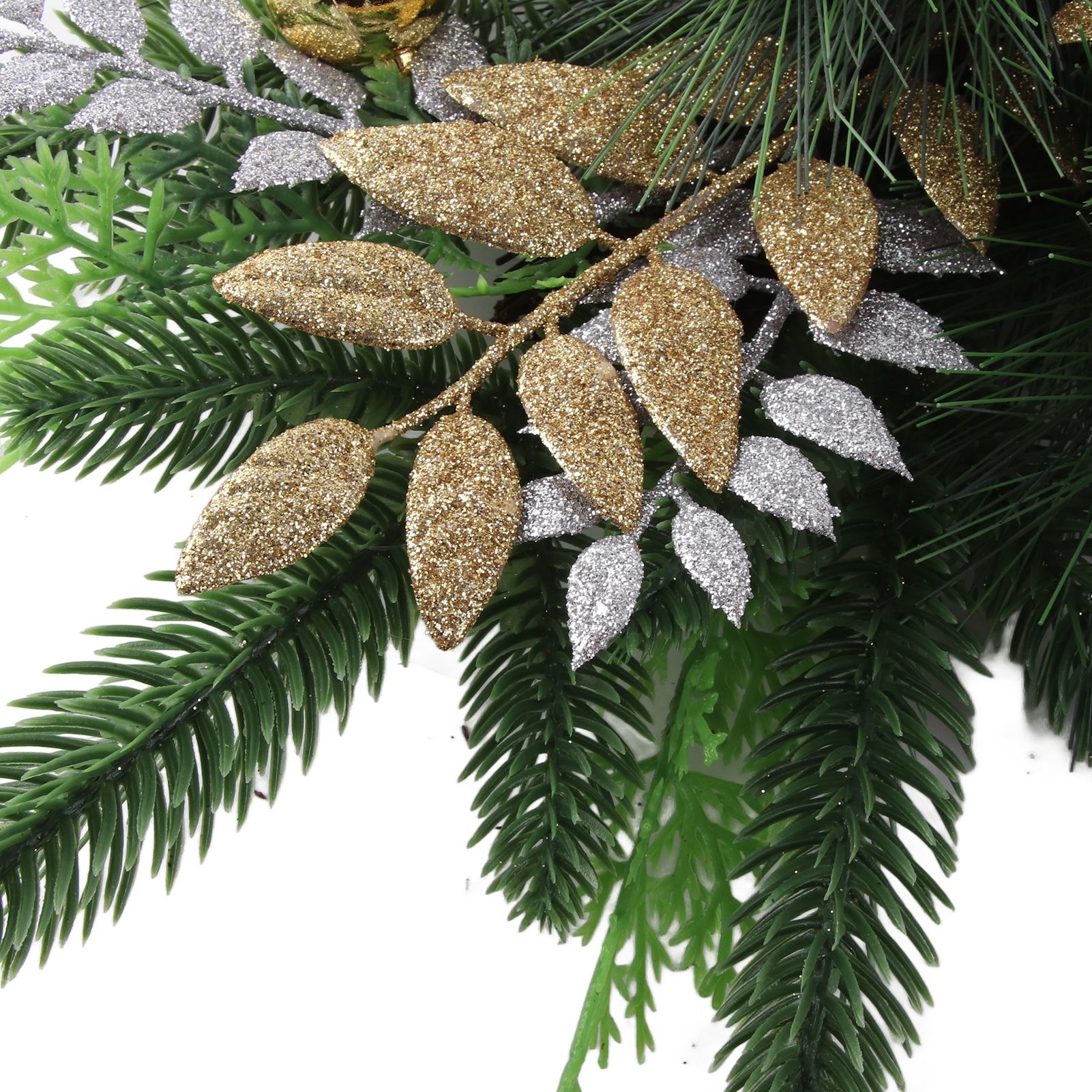 Artificial Christmas Swag Beautiful Exquisite Fade Resistant Christmas Teardrop Swag for Front Door Wall Living Room Kitchen Store Garden - Image 6
