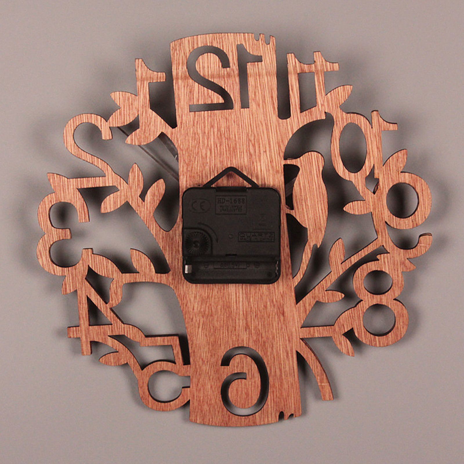 Wooden Wall Clock 8.7in Diameter White Double Layer Ultra Quiet Silent Wall Clock - Image 2