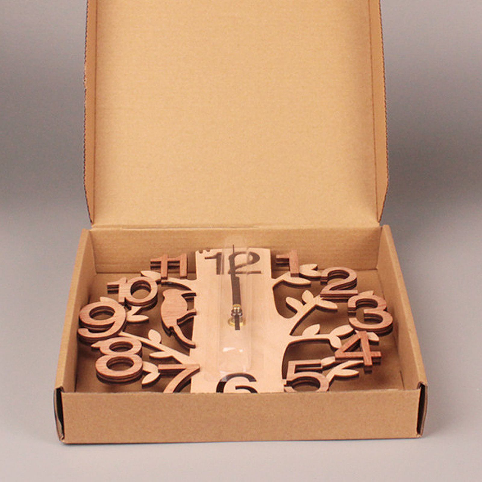 Wooden Wall Clock 8.7in Diameter White Double Layer Ultra Quiet Silent Wall Clock - Image 4