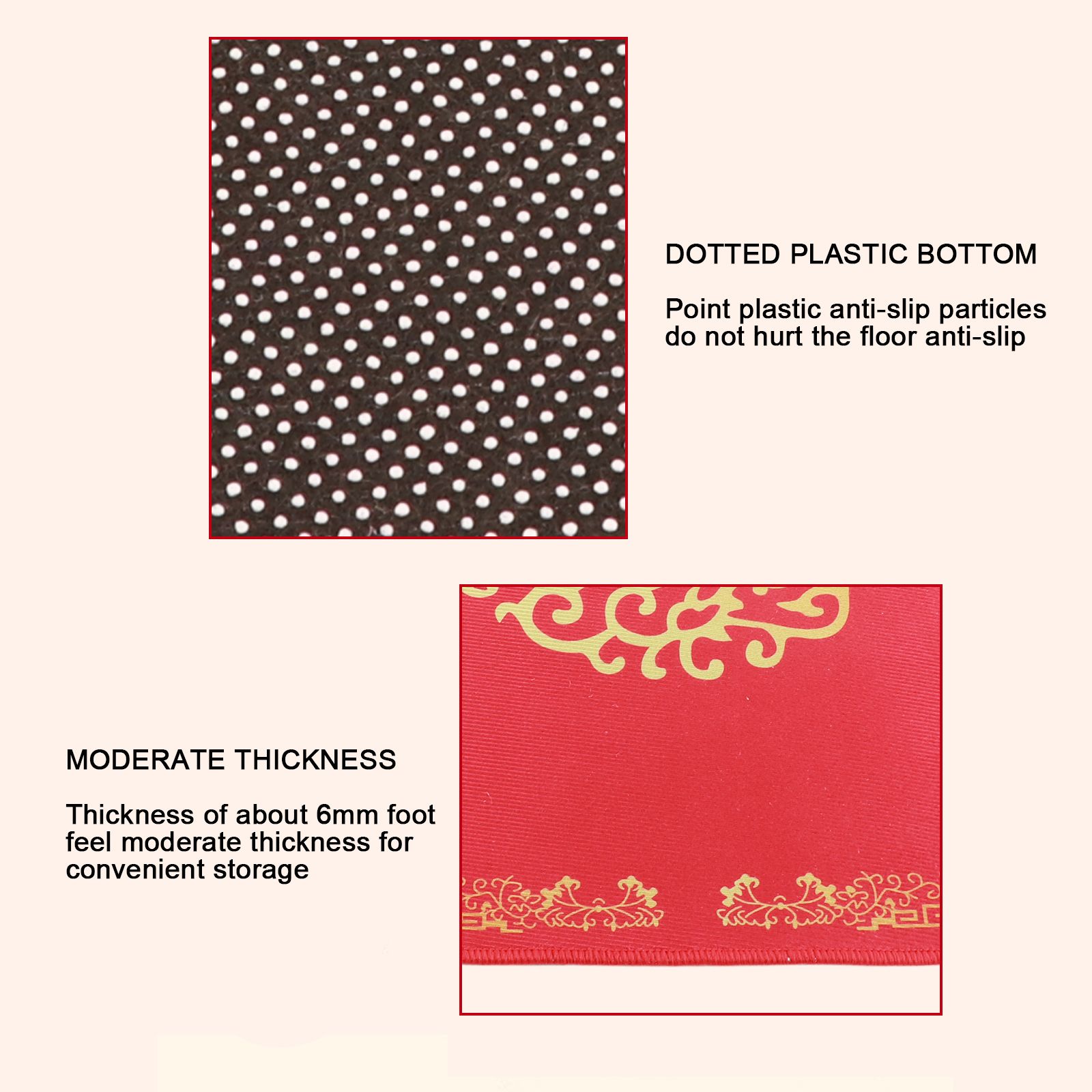 New Year Red Chinese Floor Mat Door Mat Indoor Doormat - Image 4