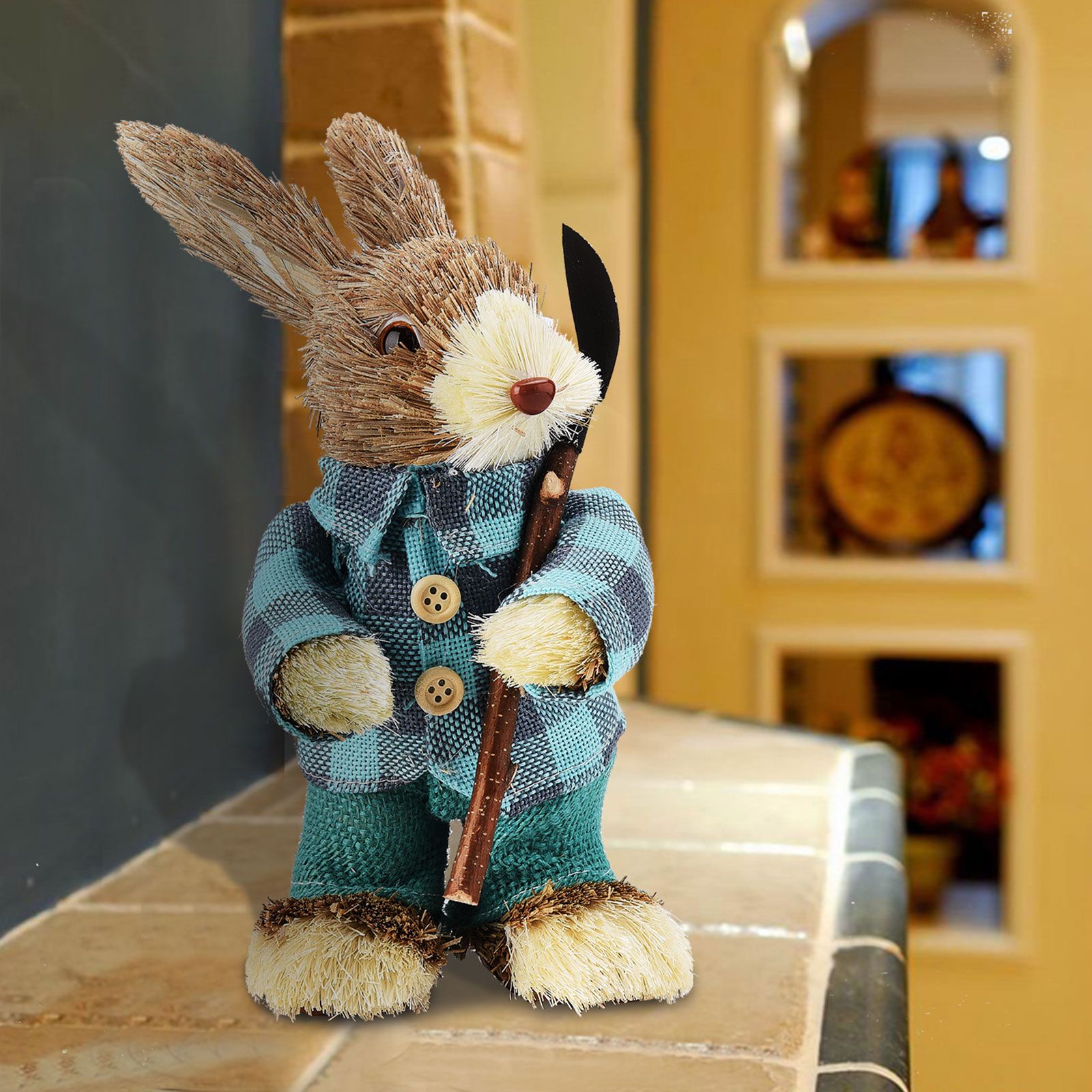 Cattail Eco Friendly Bright Colors Lifelike Durable Easter Bunny Figurine - Image 2