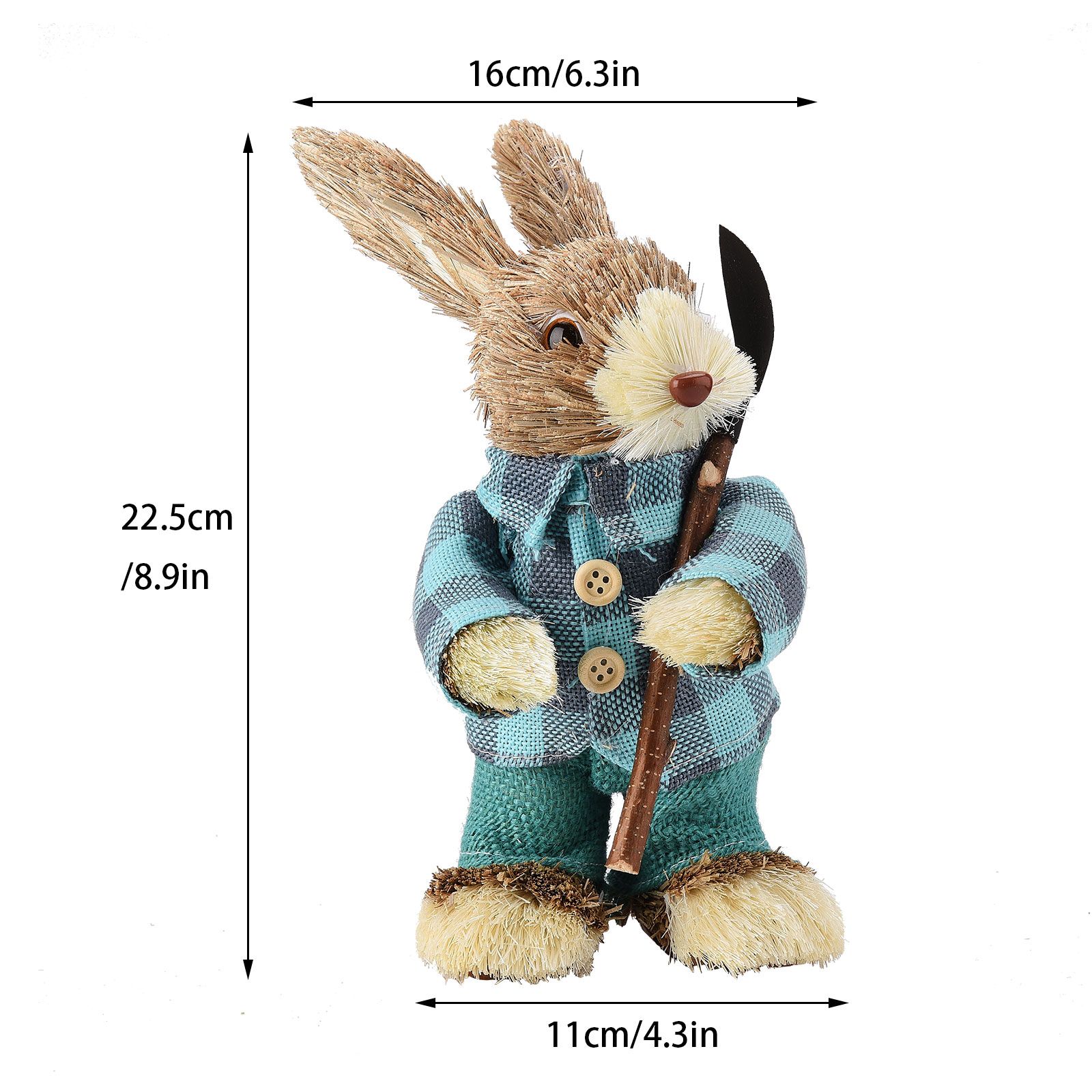 Cattail Eco Friendly Bright Colors Lifelike Durable Easter Bunny Figurine - Image 8