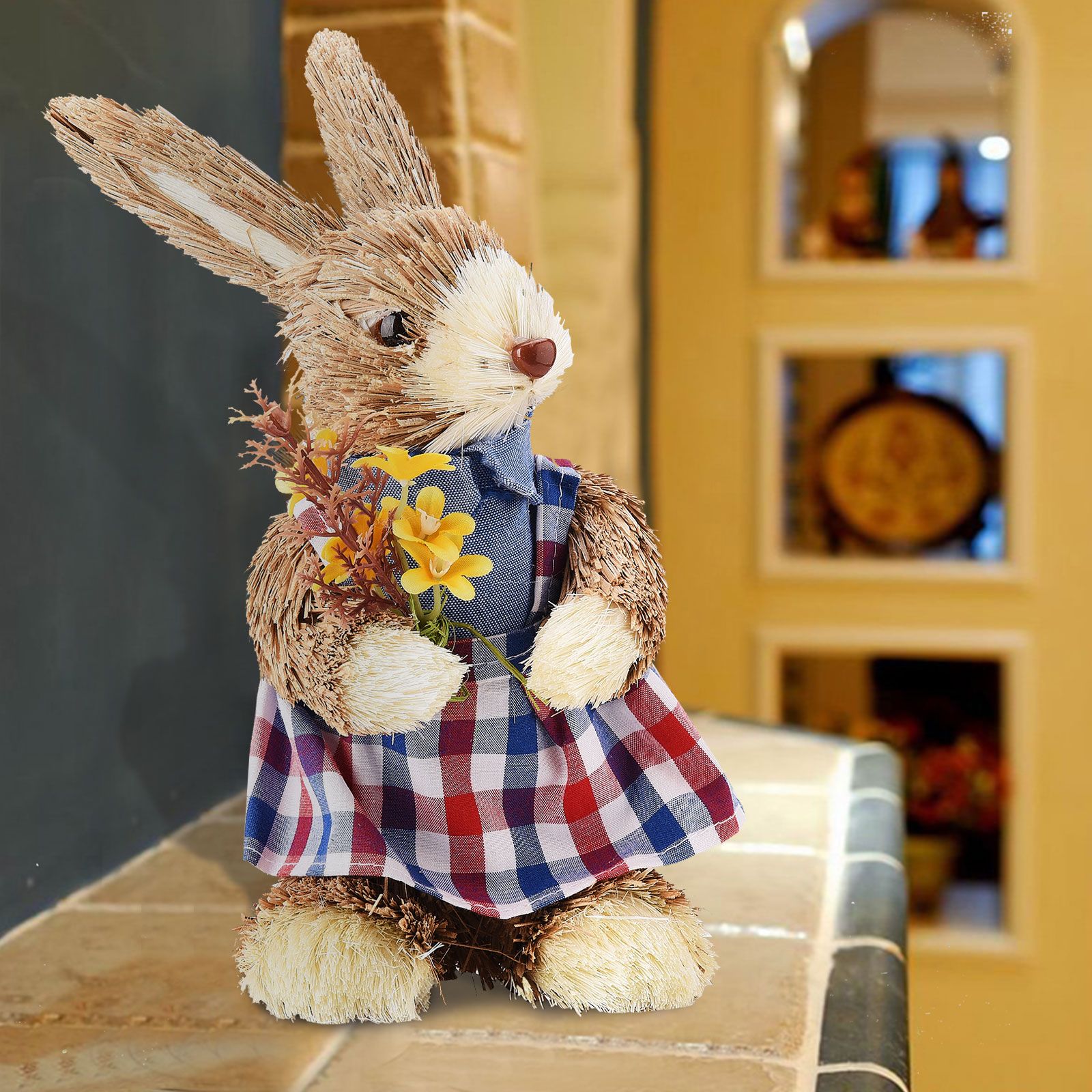 Cattail Eco Friendly Bright Colors Lifelike Durable Easter Bunny Figurine - Image 2