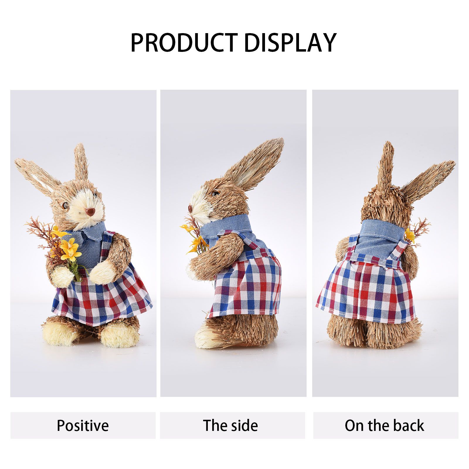 Cattail Eco Friendly Bright Colors Lifelike Durable Easter Bunny Figurine - Image 7