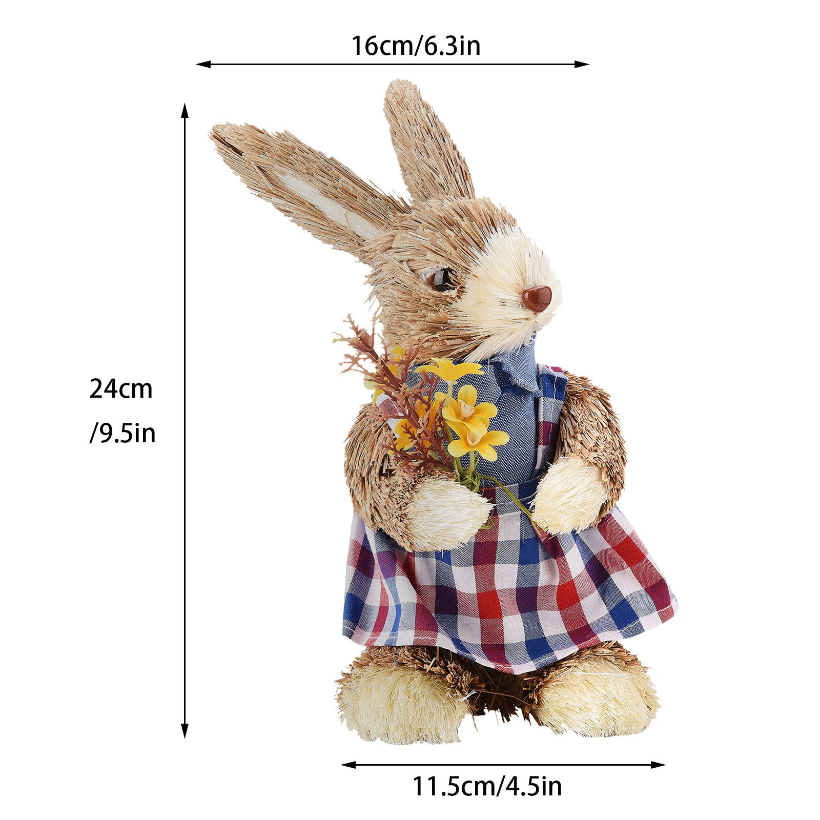 Cattail Eco Friendly Bright Colors Lifelike Durable Easter Bunny Figurine - Image 8