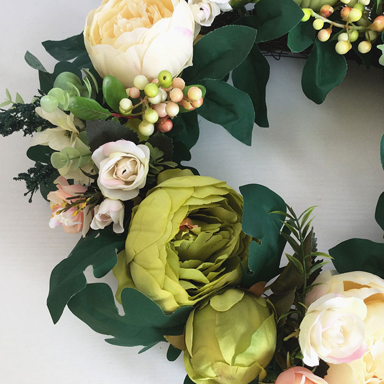 Peony Flower Garland Front Door Decoration Flower Lintel Pendant Imitation Flower Wall Decoration Hanging Ornaments - Image 2