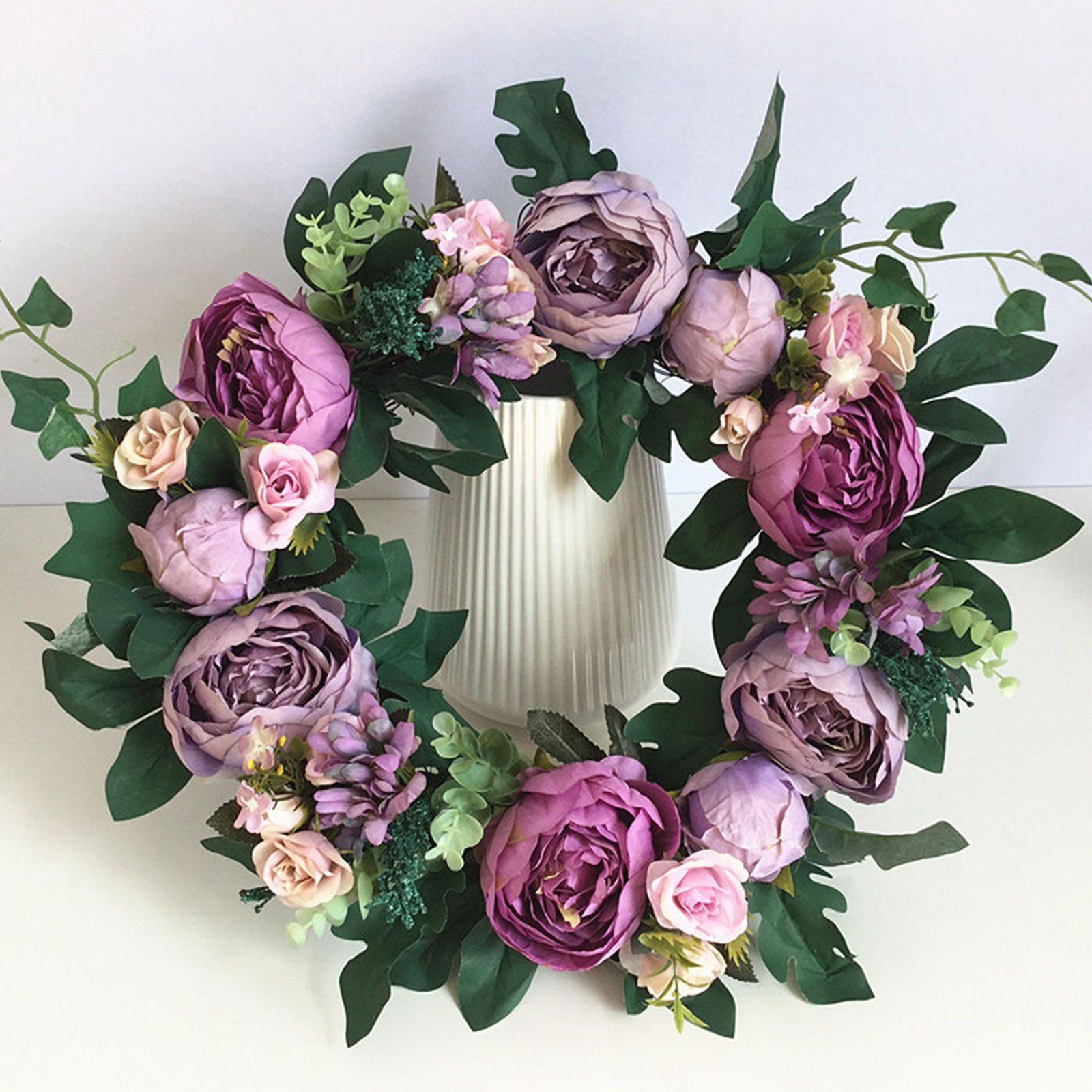 Peony Flower Garland Front Door Decoration Flower Lintel Pendant Imitation Flower Wall Decoration Hanging Ornaments - Image 4