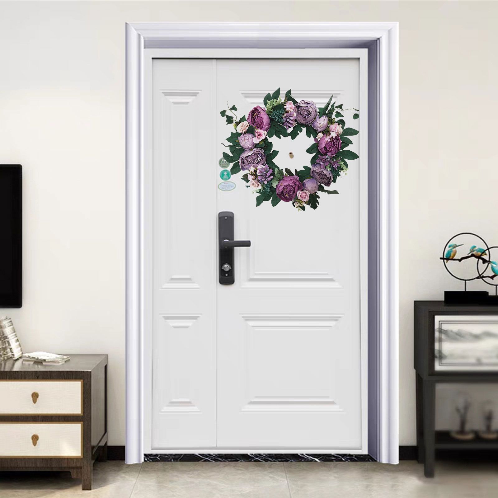 Peony Flower Garland Front Door Decoration Flower Lintel Pendant Imitation Flower Wall Decoration Hanging Ornaments - Image 7