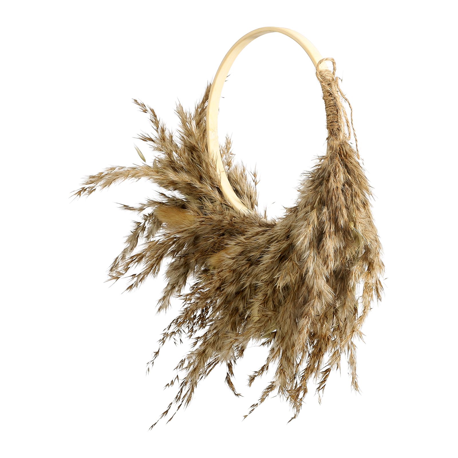 Pampas Grass Wreath Lovely Fluffy Full Wall Wreaths for Living Room Bedroom Study - Image 3