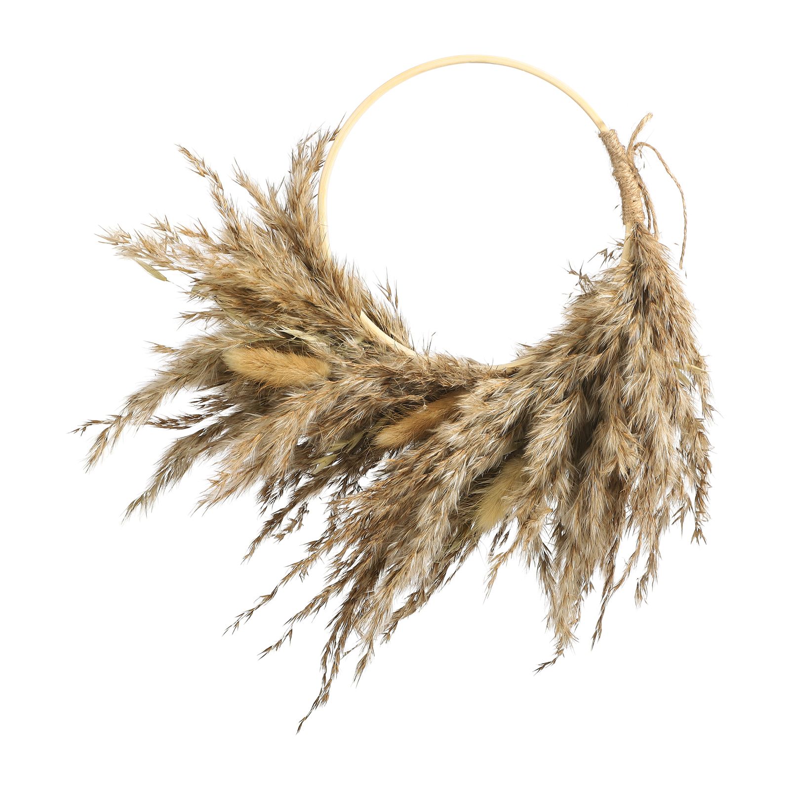 Pampas Grass Wreath Lovely Fluffy Full Wall Wreaths for Living Room Bedroom Study - Image 4